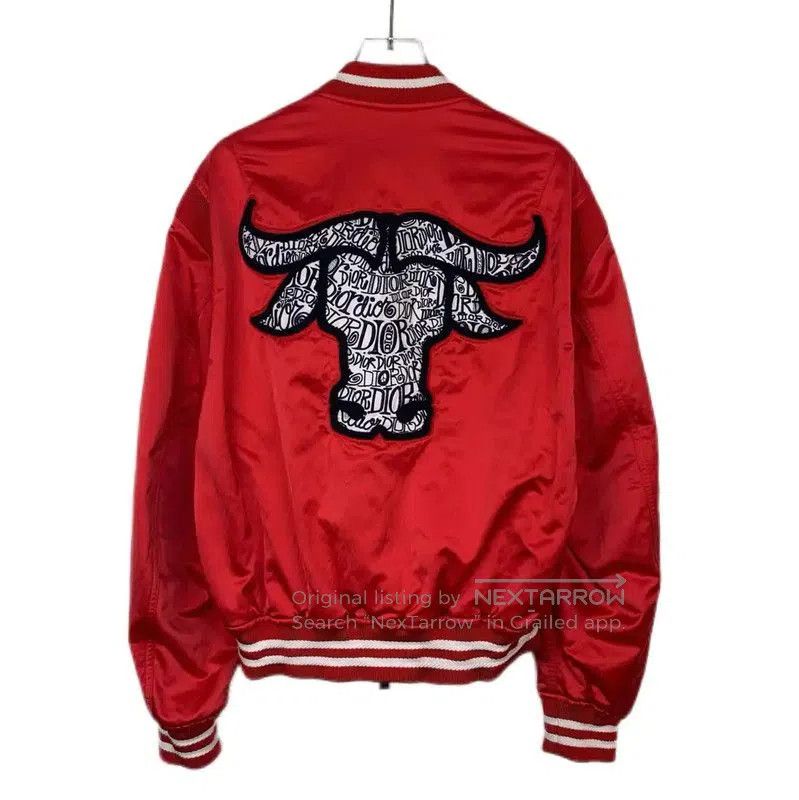 Dior Dior Red Nylon Men's Bomber Jacket . Size US S / EU 44-46 / 1 - 2 Thumbnail