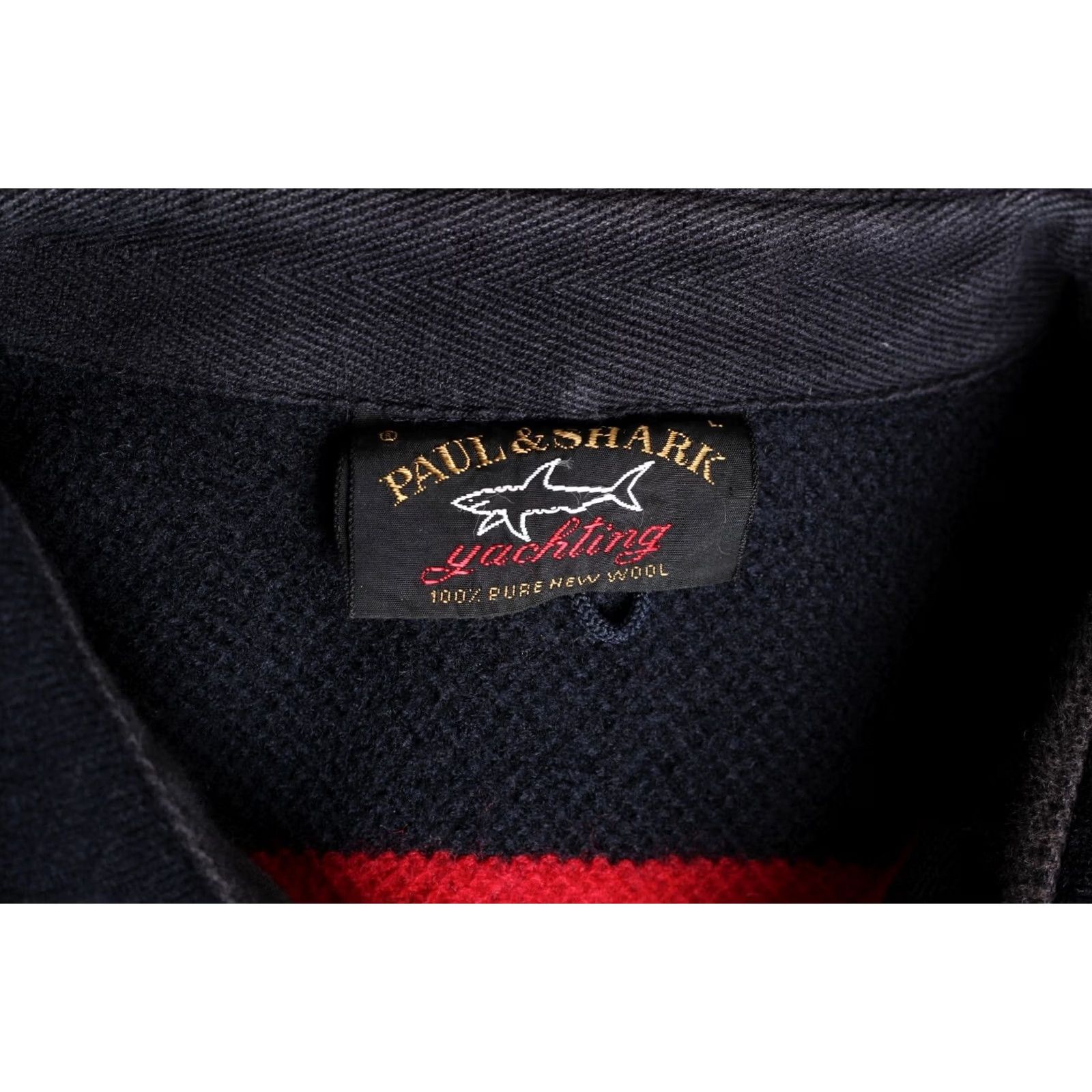 Paul & Shark PAUL & SHARK Yachting Vintage Wool Jumper Pullover Men L Multicoloured Knit Striped Collared Wool Classic Designer Vintage Mens Jump er Size US L / EU 52-54 / 3 - 5 Thumbnail