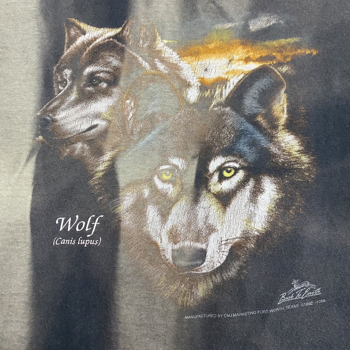 Delta Vintage 90s Delta Wolf Canis Lupus faded Size US XL / EU 56 / 4 - 7 Thumbnail