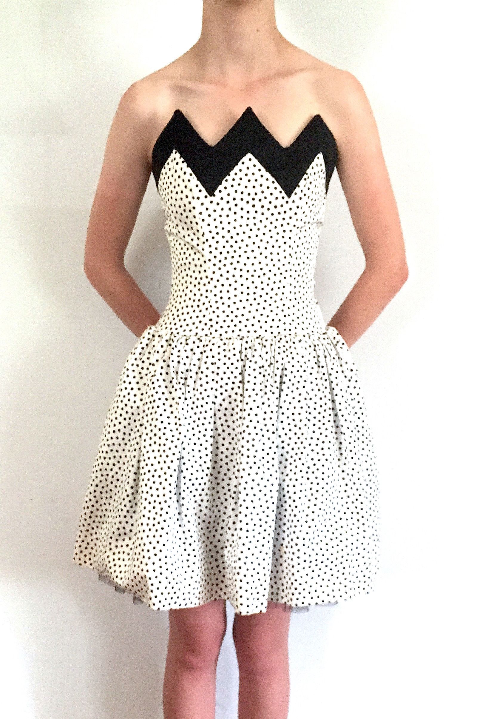 Lanvin Vintage Lanvin Cocktail Dress w/Polka Dots, IT 36 Size XS / US 0-2 / IT 36-38 - 1 Thumbnail
