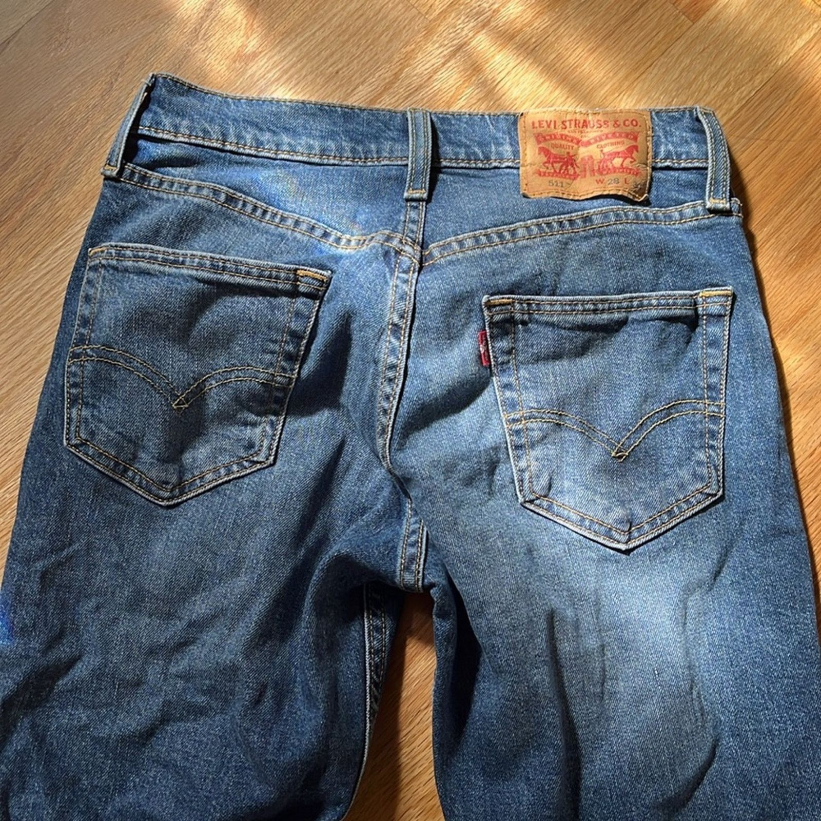 Levi's Levi's 511 Slim Straight Jeans Mens 28x30 Blue Stretch Denim Size US 28 / EU 44 - 7 Thumbnail