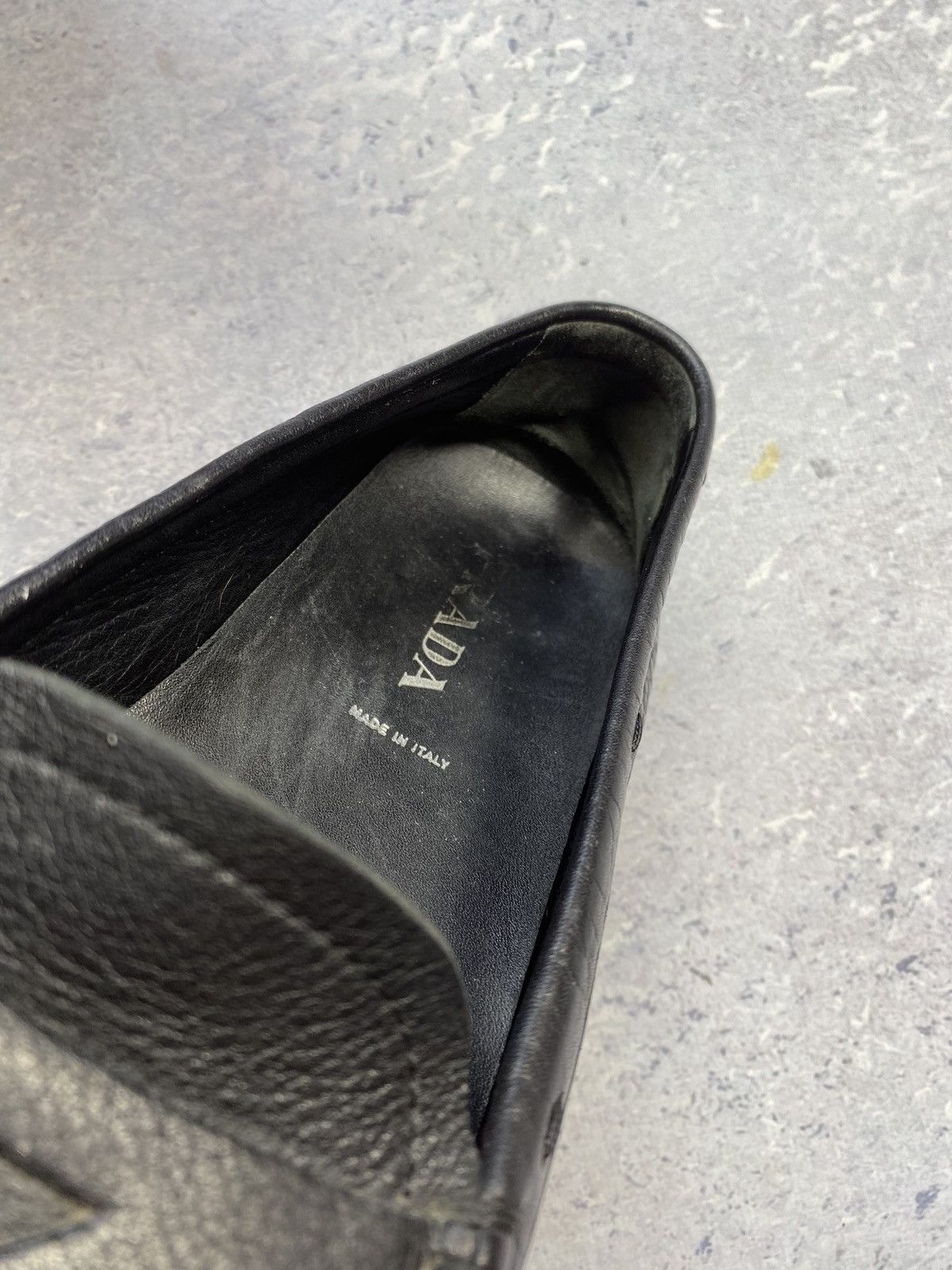Prada Prada Black Leather Loafers Size EUR 37.5 Size US 5 / EU 37 - 23 Thumbnail
