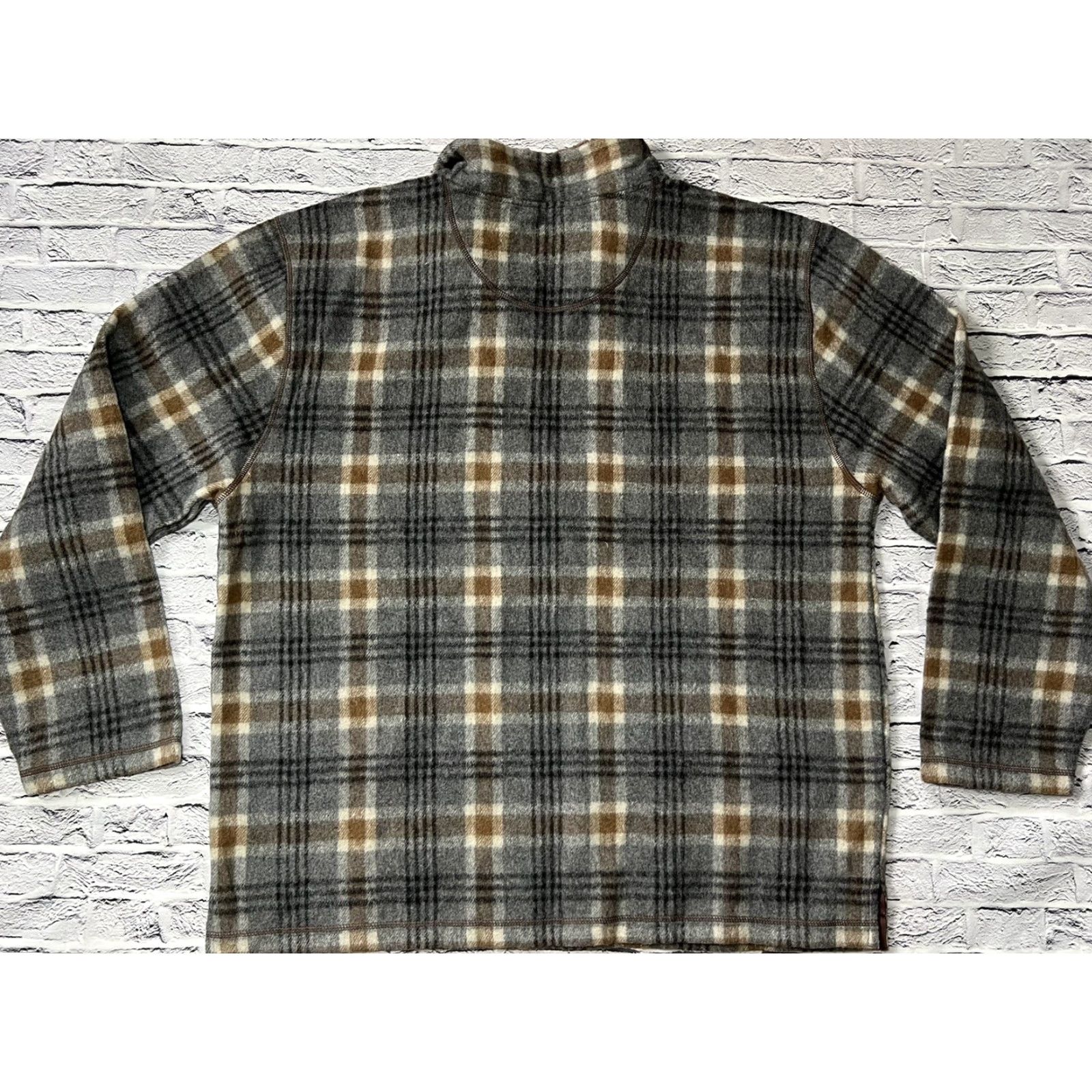 Vintage Horn Legend Jacket Mens Wool Plaid Pullover Shirt Jacket Fleece Collar XL Size US XL / EU 56 / 4 - 4 Thumbnail
