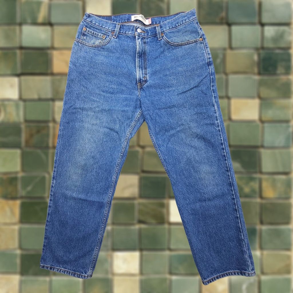 Levi's VINTAGE Levi's 550 Relaxed Fit Jeans Mens 36 x 30 Denim Blue 90s American Fashion Mens Levi's 550 Jeans Size US 36 / EU 52 - 1 Thumbnail