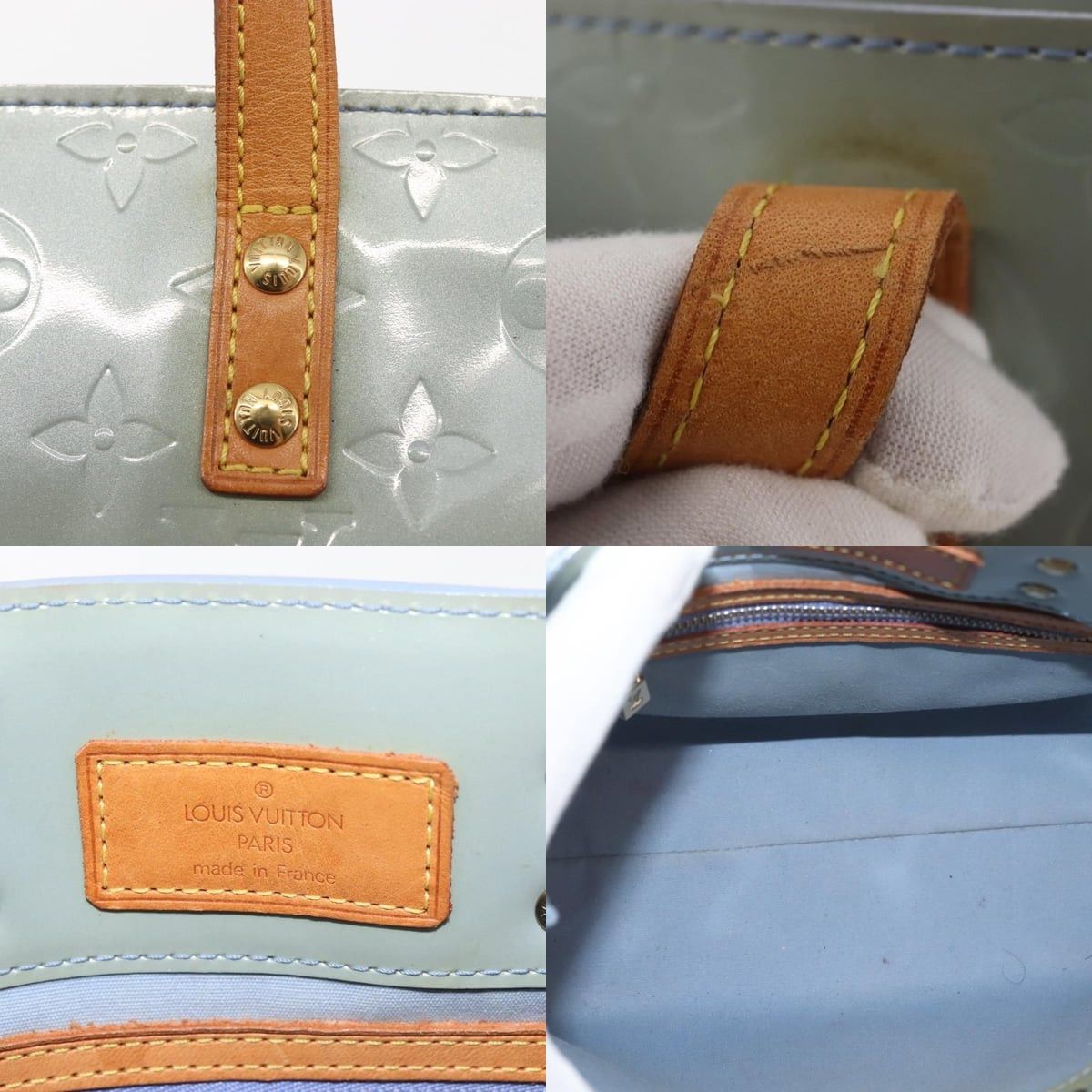 Louis Vuitton LOUIS VUITTON Monogram Vernis Reade PM Hand Bag Lavande Size ONE SIZE - 11 Thumbnail