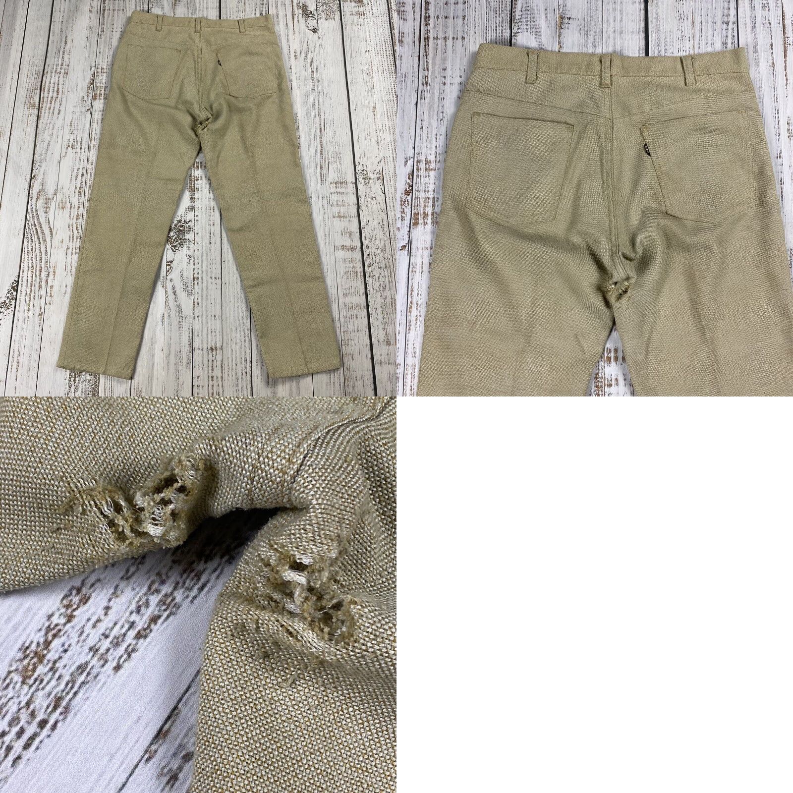 Levi's VINTAGE Levi's 1960s Big E Sta-Prest Jeans Pants 34x29 Beige Twill Casual Mens Size US 34 / EU 50 - 8 Thumbnail