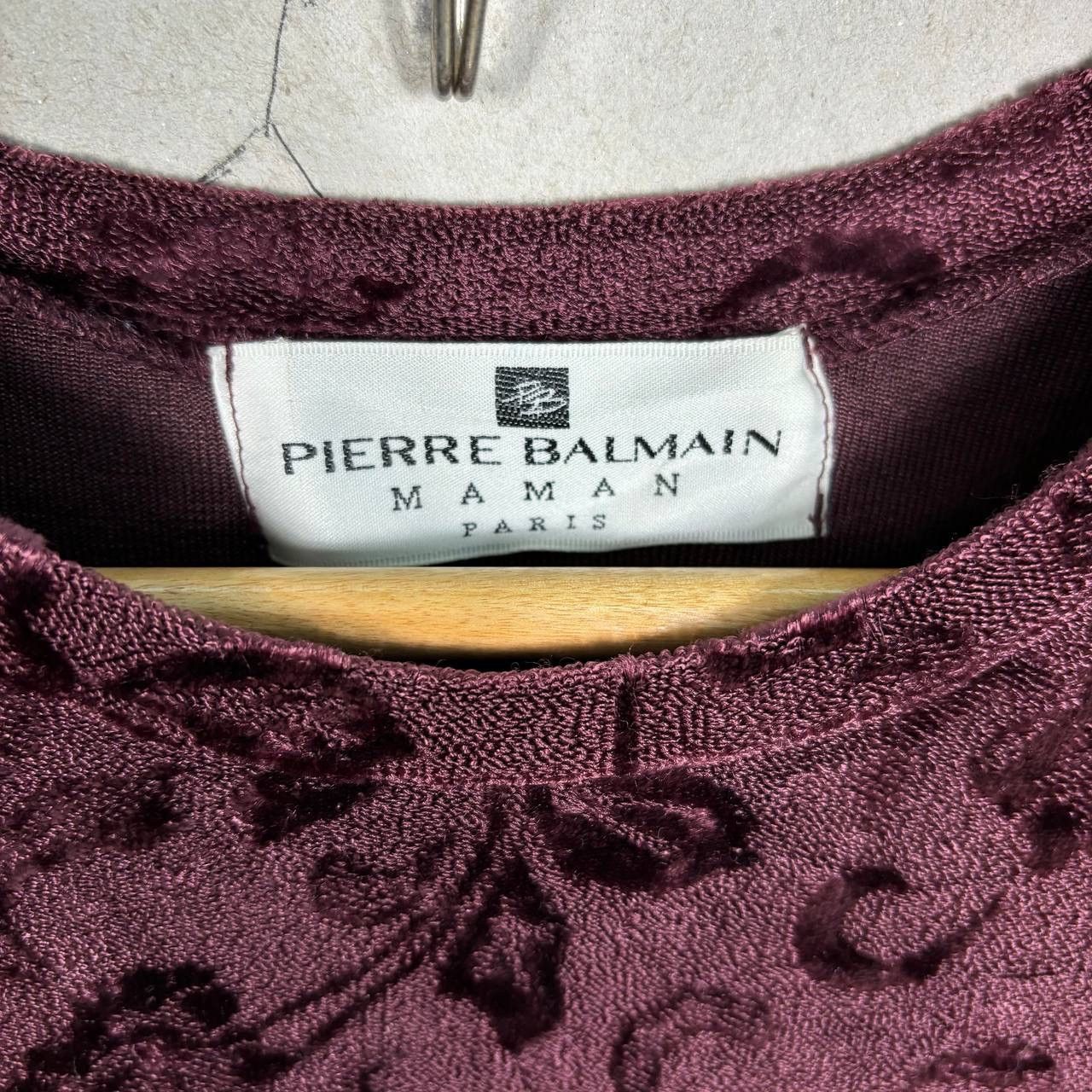 Pierre Balmain Vintage Pierre Balmain Maman Purple Velvet Maxi Dress Size M / US 6-8 / IT 42-44 - 4 Thumbnail