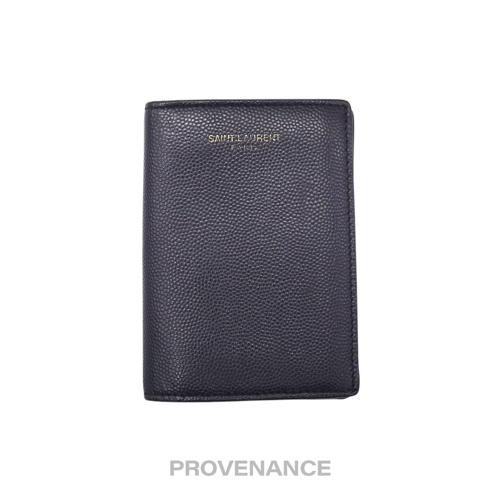 Saint Laurent Paris 🔴 Saint Laurent Paris SLP Pocket Card Wallet - Navy Leather Size ONE SIZE - 1 Thumbnail