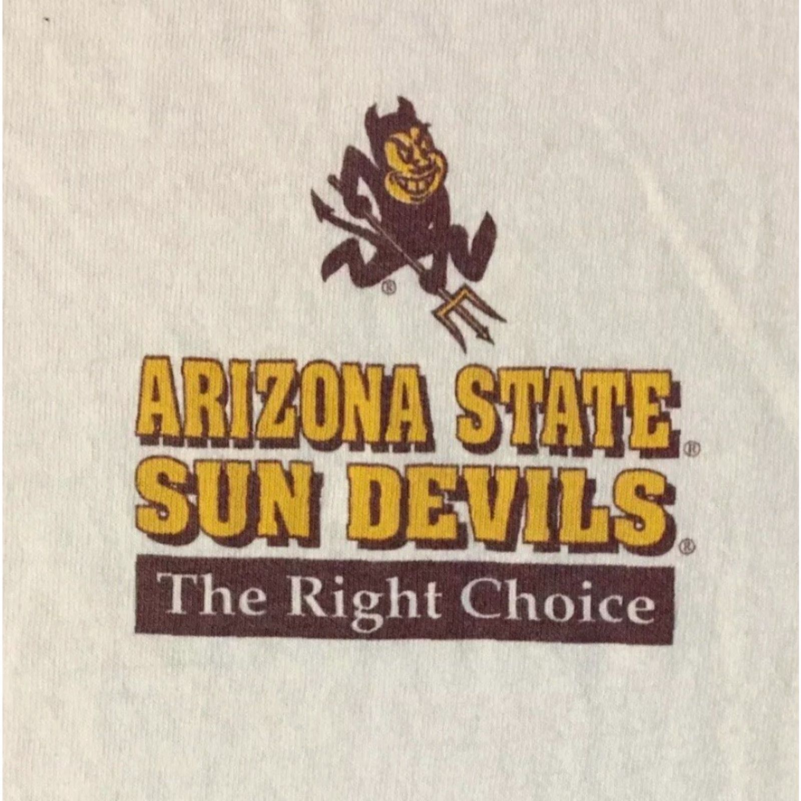 Vintage VINTAGE ASU Right Choice Shirt M White 90s Striped Long Sleeve Shirt Mens Grunge Humor University Sun Devils USA USA Size US M / EU 48-50 / 2 - 4 Thumbnail