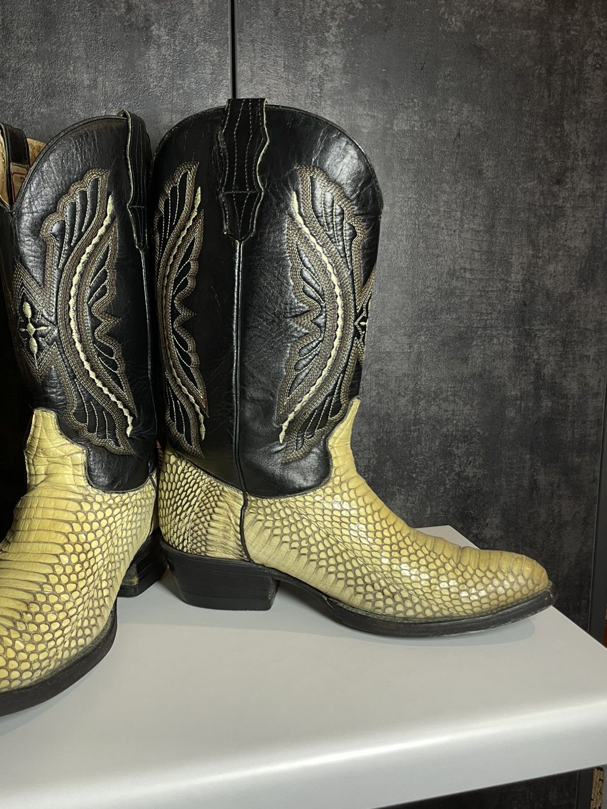 Vintage Vintage Leather Snake Cowboy Boots Avant Garde Japanese Size US 9.5 / EU 42-43 - 12 Thumbnail