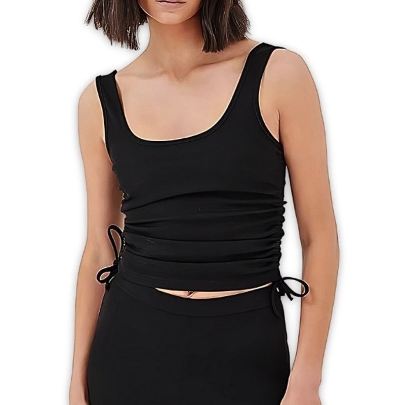 Other 4th & Reckless Annoushka Tank Top Ruched Side Black W L NWOT Size L / US 10 / IT 46 - 1 Thumbnail