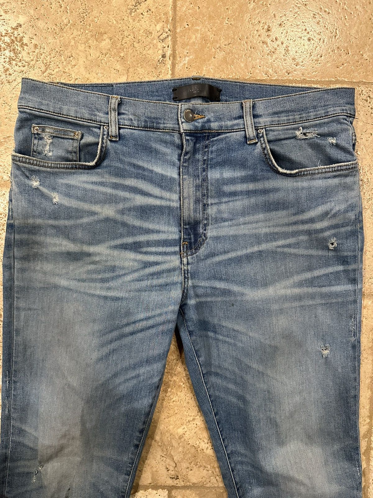 Amiri Amiri Stone Wash Blue Stack Denim Jeans Size US 38 / EU 54 - 5 Thumbnail
