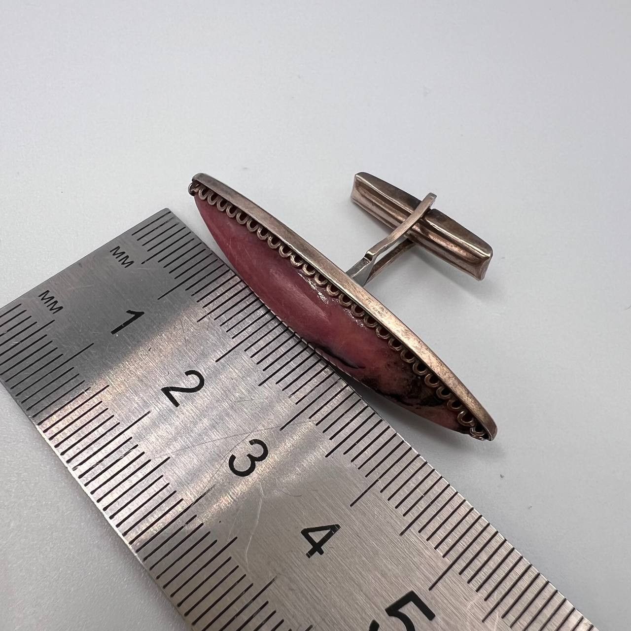 Vintage Huge Vintage USSR Gilt Silver 875 Jewelry Cufflinks Marked Size ONE SIZE - 8 Thumbnail