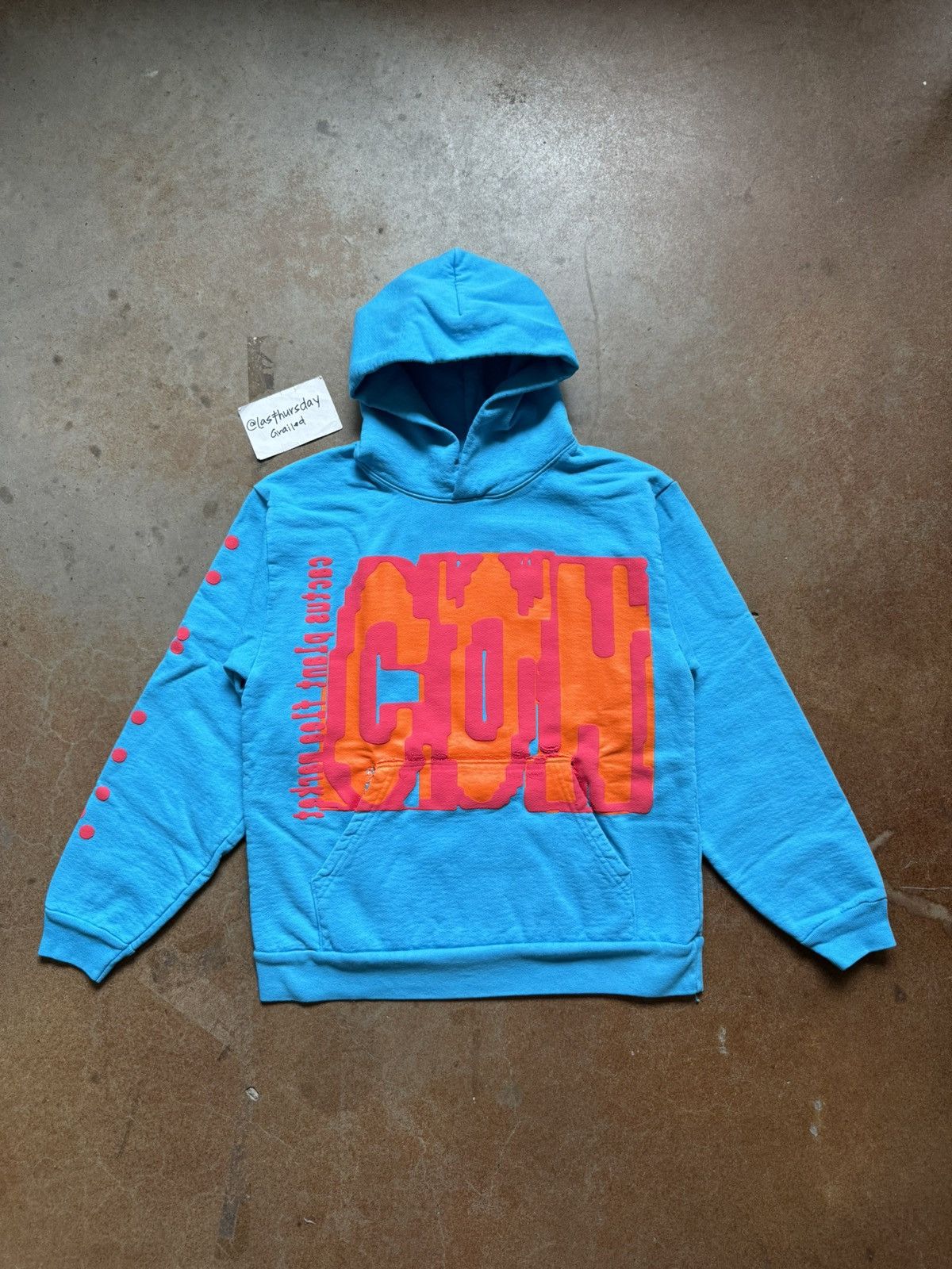 image of Cactus Plant Flea Market x Complexcon Cpfm Complexcon Exclusive Hoodie Blue Xl, Men's