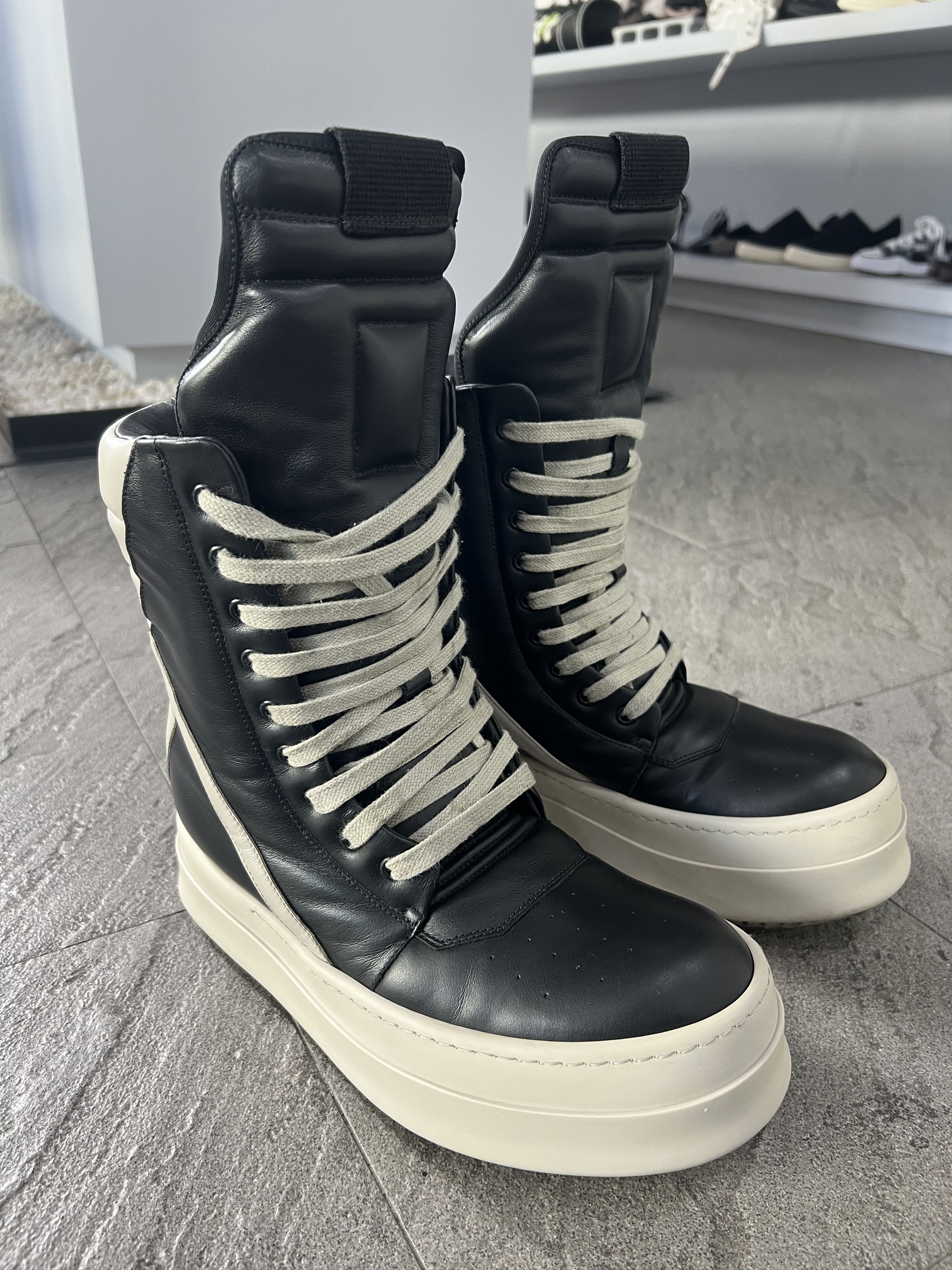 Rick Owens Rick Owens Porterville MegaBumper Geobasket Black Milk Size US 8 / EU 41 - 2 Thumbnail