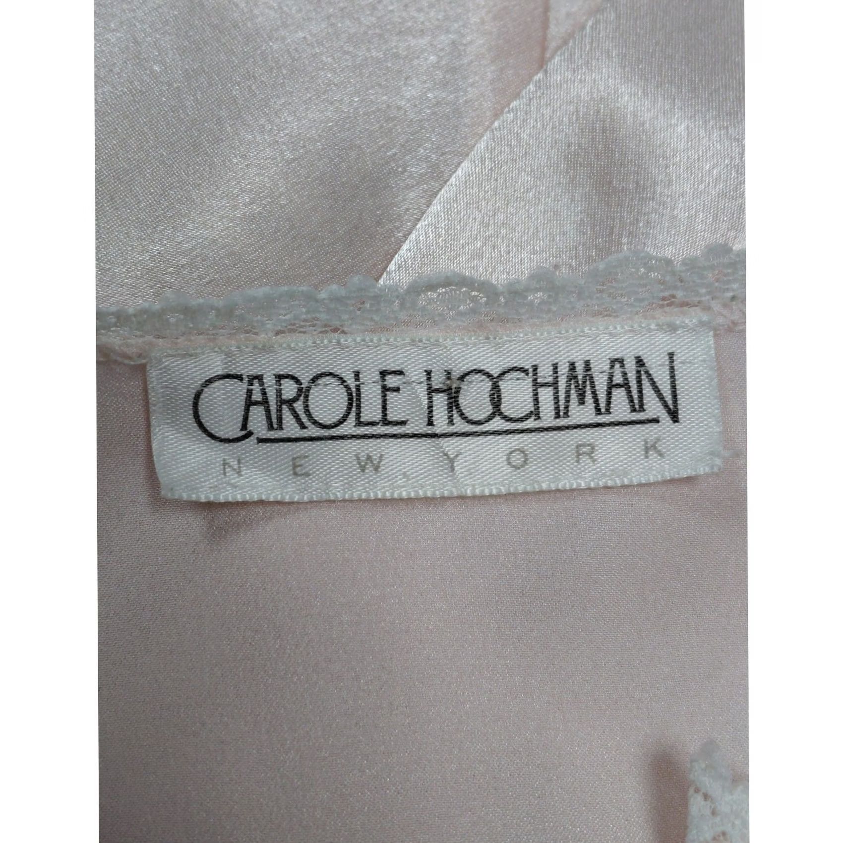 Vintage VINTAGE Carole Hochman Nightgown Satin Lace Embroidered Long Pink M Womens Nightgown / Sleep Shirt Vintage Theme Feminine Fr 90s? Size ONE SIZE - 4 Thumbnail