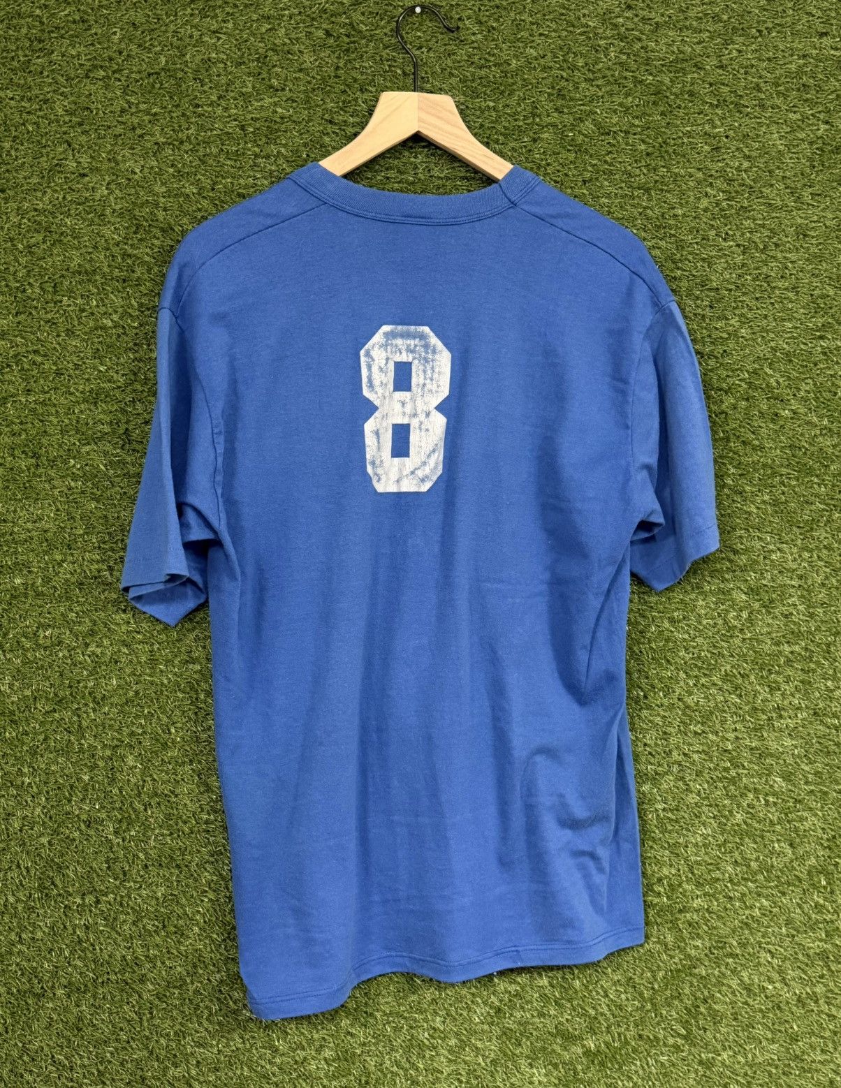 Russell Athletic RARE Vintage 80s Jerzees Russell Stray Hays Blue Tee XL Size US XL / EU 56 / 4 - 4 Thumbnail