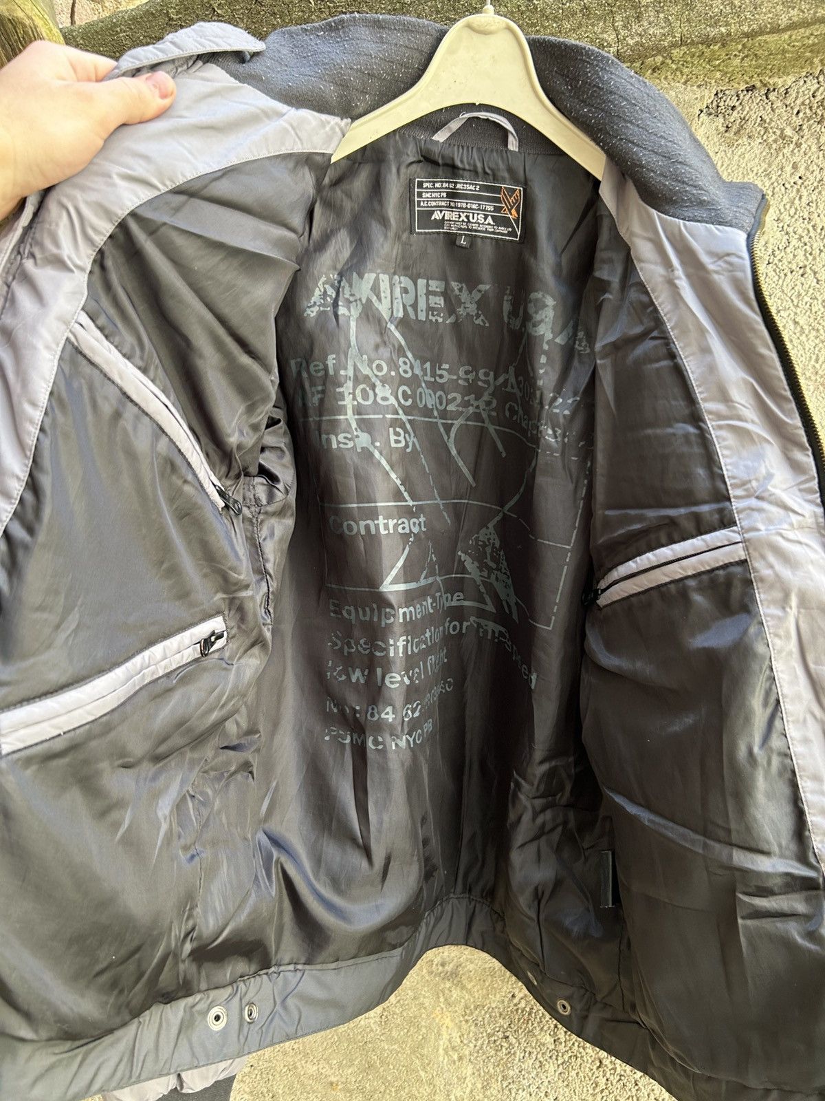 Avirex Vintage Avirex U.S.A. grey Y2K Bomber Jacket Size US M / EU 48-50 / 2 - 14 Thumbnail