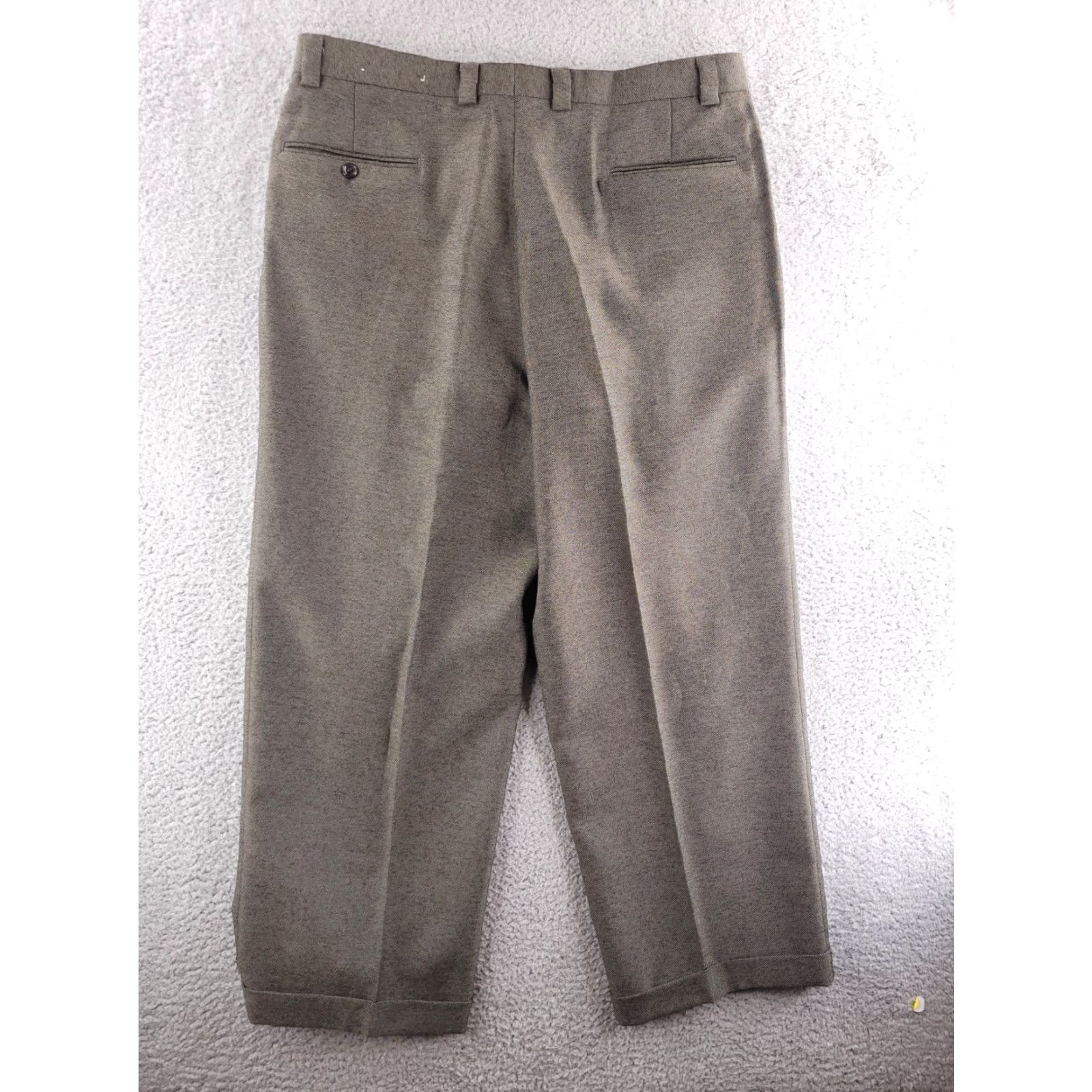 Vintage Falcone Dress Pants Mens 38x28 Relaxed Baggy Fit Brown Polyester Pants Mens 38 Brown Falcone Dress Pants Size US 38 / EU 54 - 6 Thumbnail