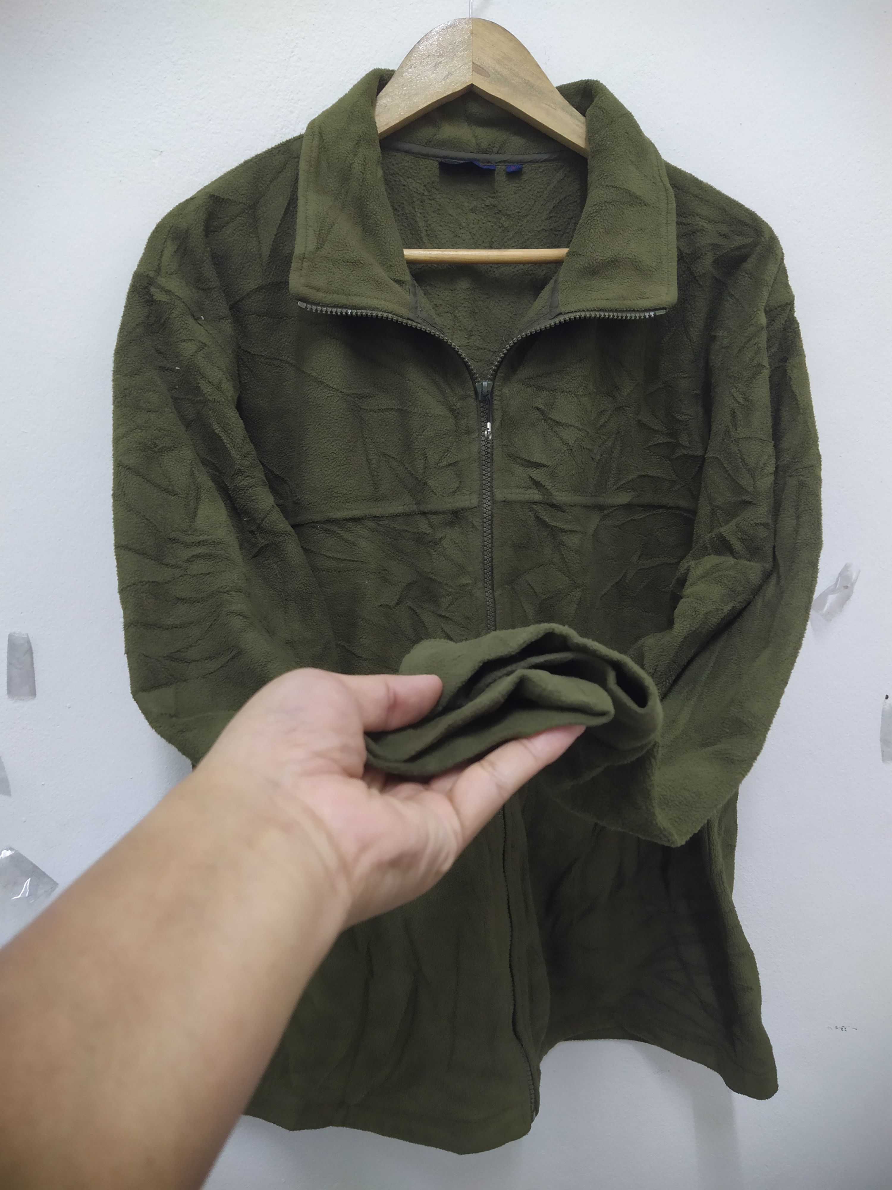 Vintage Virgin Voyage Olive Green Fleece Full-Zip Jacket Size US XL / EU 56 / 4 - 3 Thumbnail