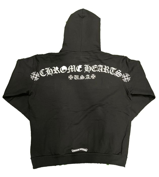 Chrome Hearts Chrome Hearts USA Shoulder Logo Hoodie Black | Grailed