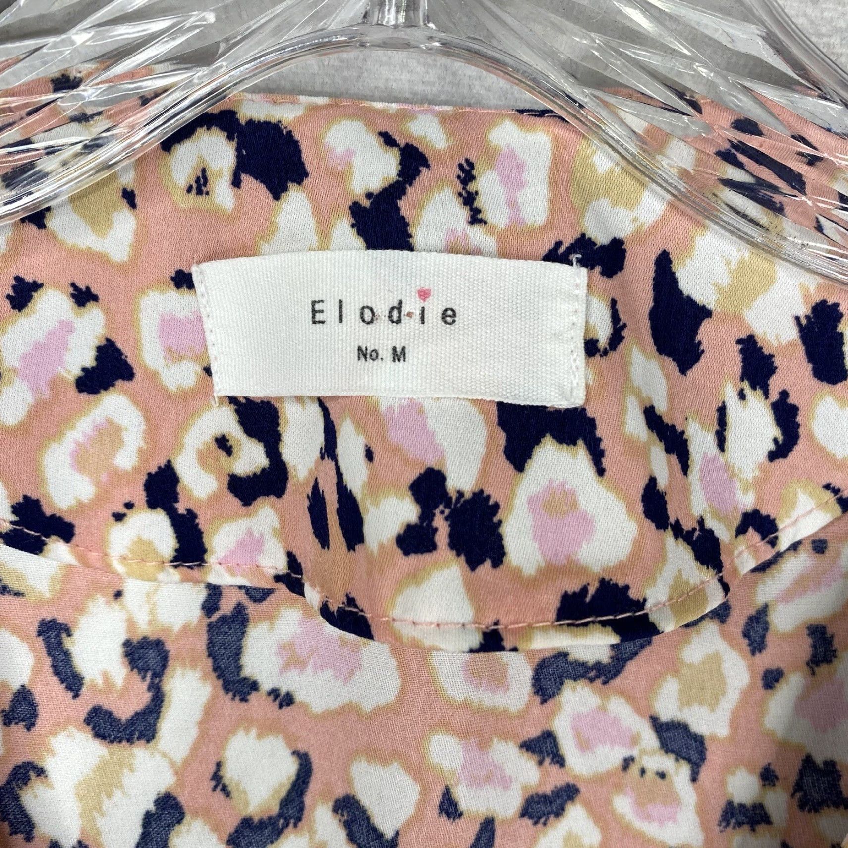Vintage Elodie Pink Printed Button-Up Shirt Womens M Oversized Short Sleeve Puff Sleeve Casual 90s Theme Summer Size M / US 6-8 / IT 42-44 - 3 Thumbnail