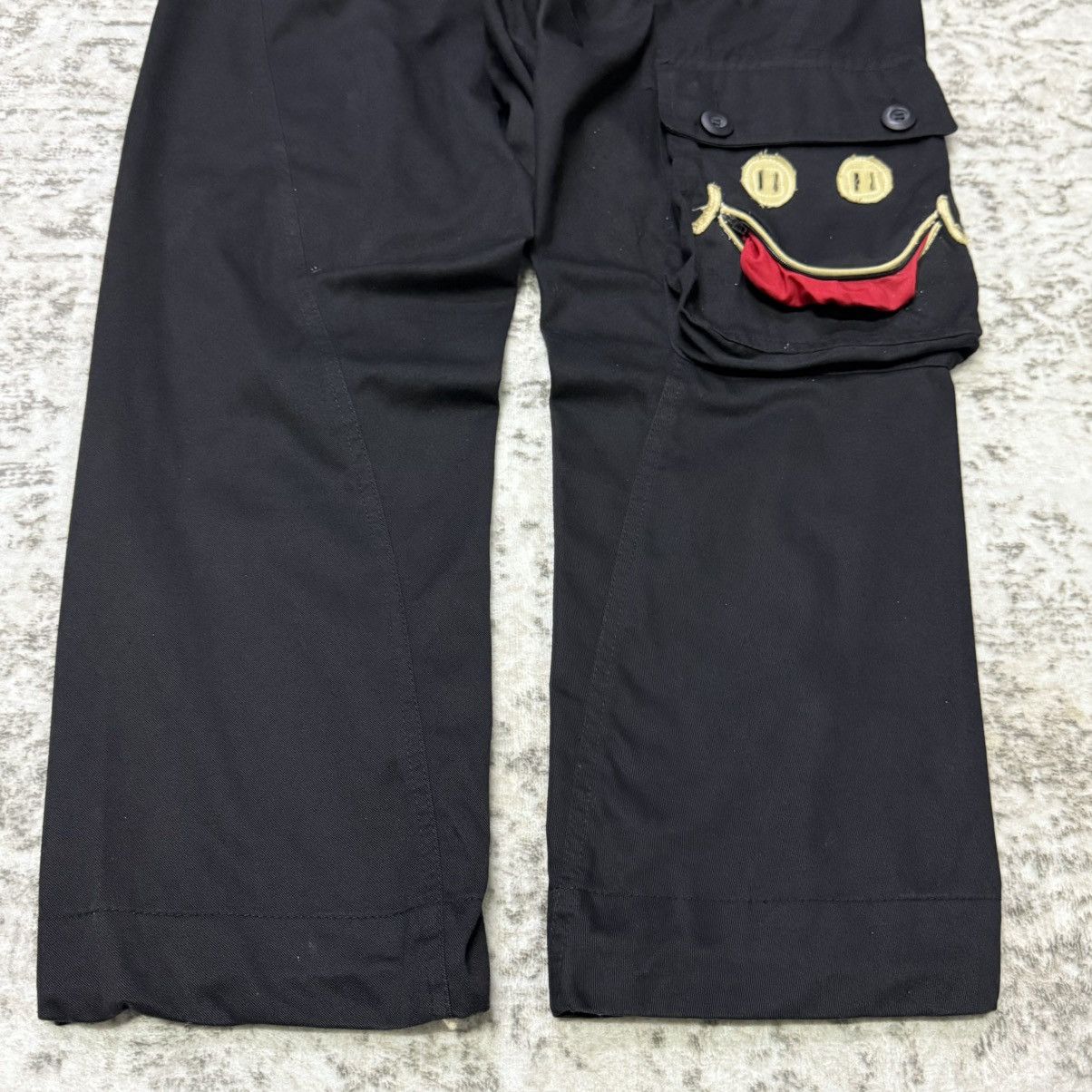 Kapital Upstart Japan Twisted Seam Drop Crotch Smiley Cargo Pants Size US 30 / EU 46 - 4 Thumbnail