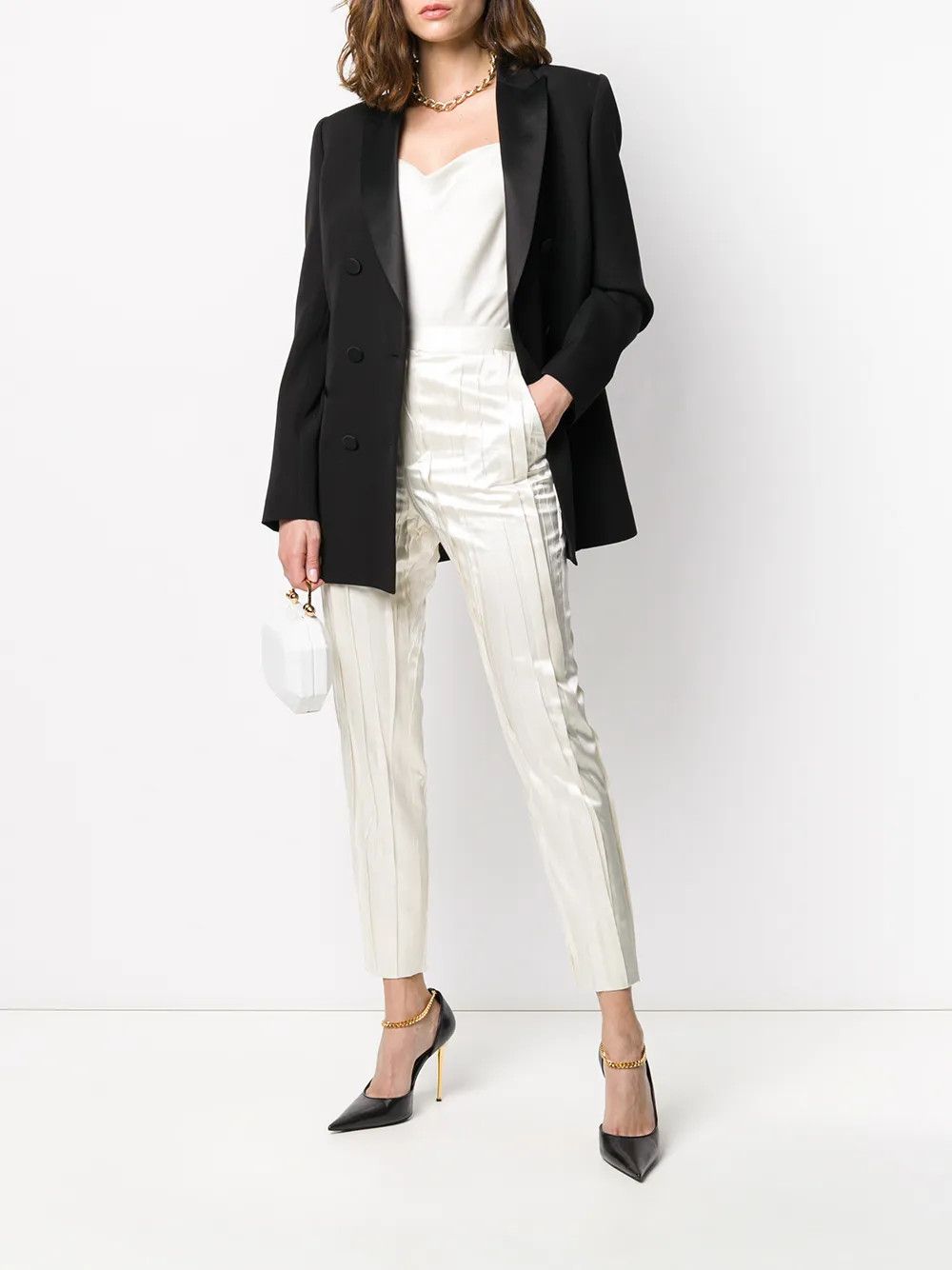 Saint Laurent Paris o1y0126 Sweatpant in Ivory Size 28" / US 6 / IT 42 - 5 Thumbnail