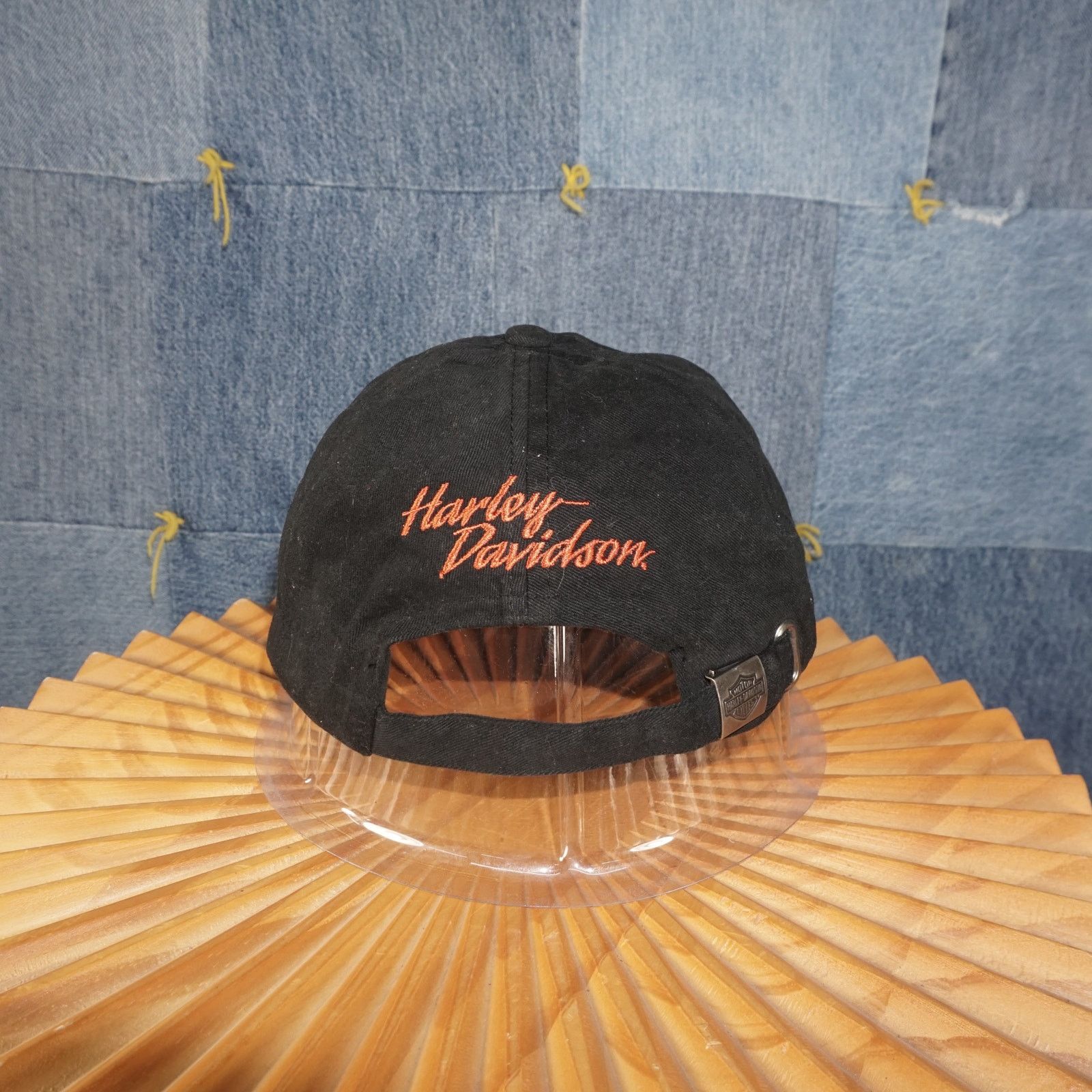 Harley Davidson OSFA - Vintage / Y2K Blked Out Harley W/ Back Embroidery Hat Size ONE SIZE - 4 Thumbnail