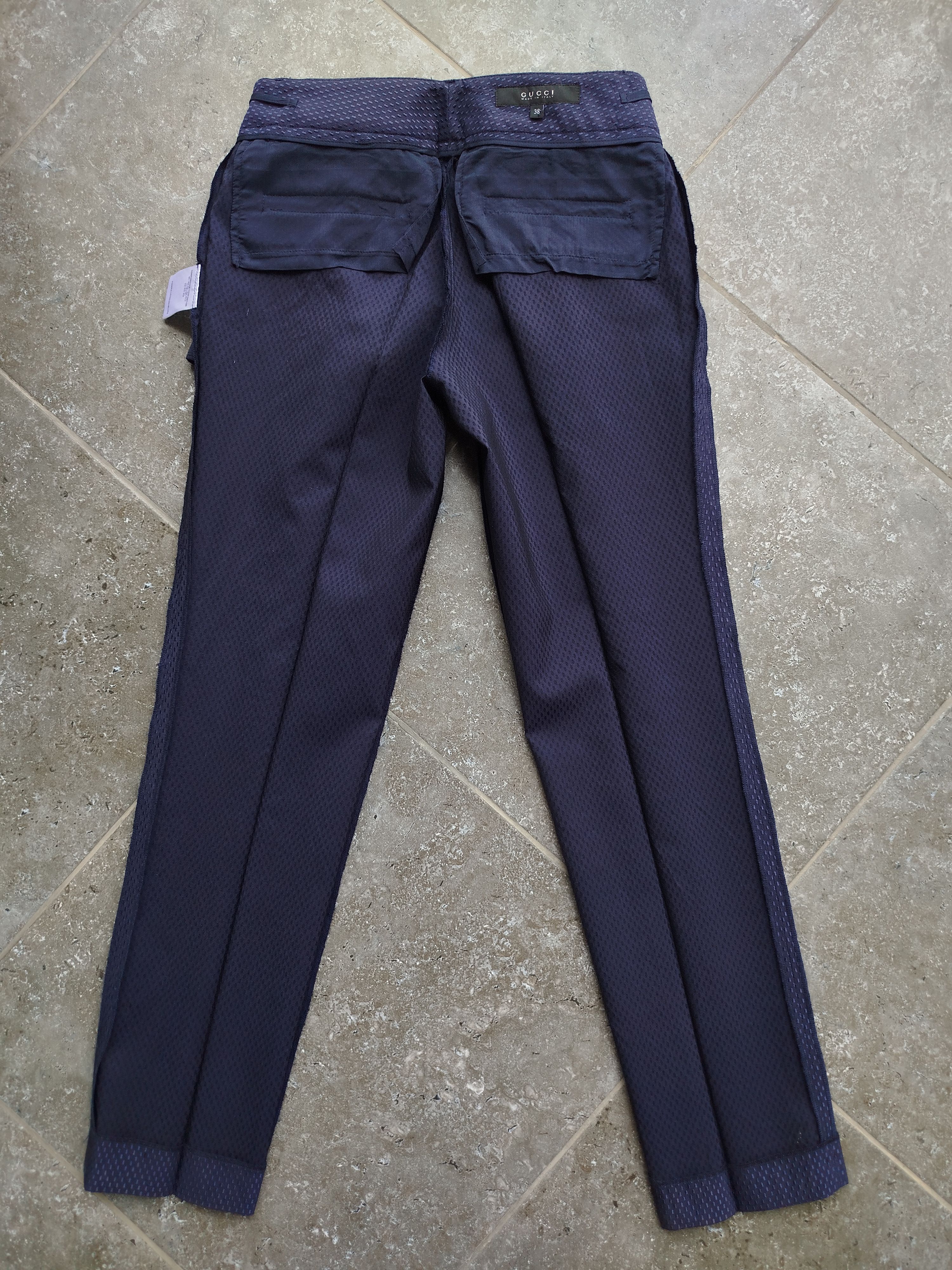 Gucci Gucci Dress Pants Jacquard Pockets Wool Silk Blend 2009 Size 26" / US 2 / IT 38 - 12 Thumbnail