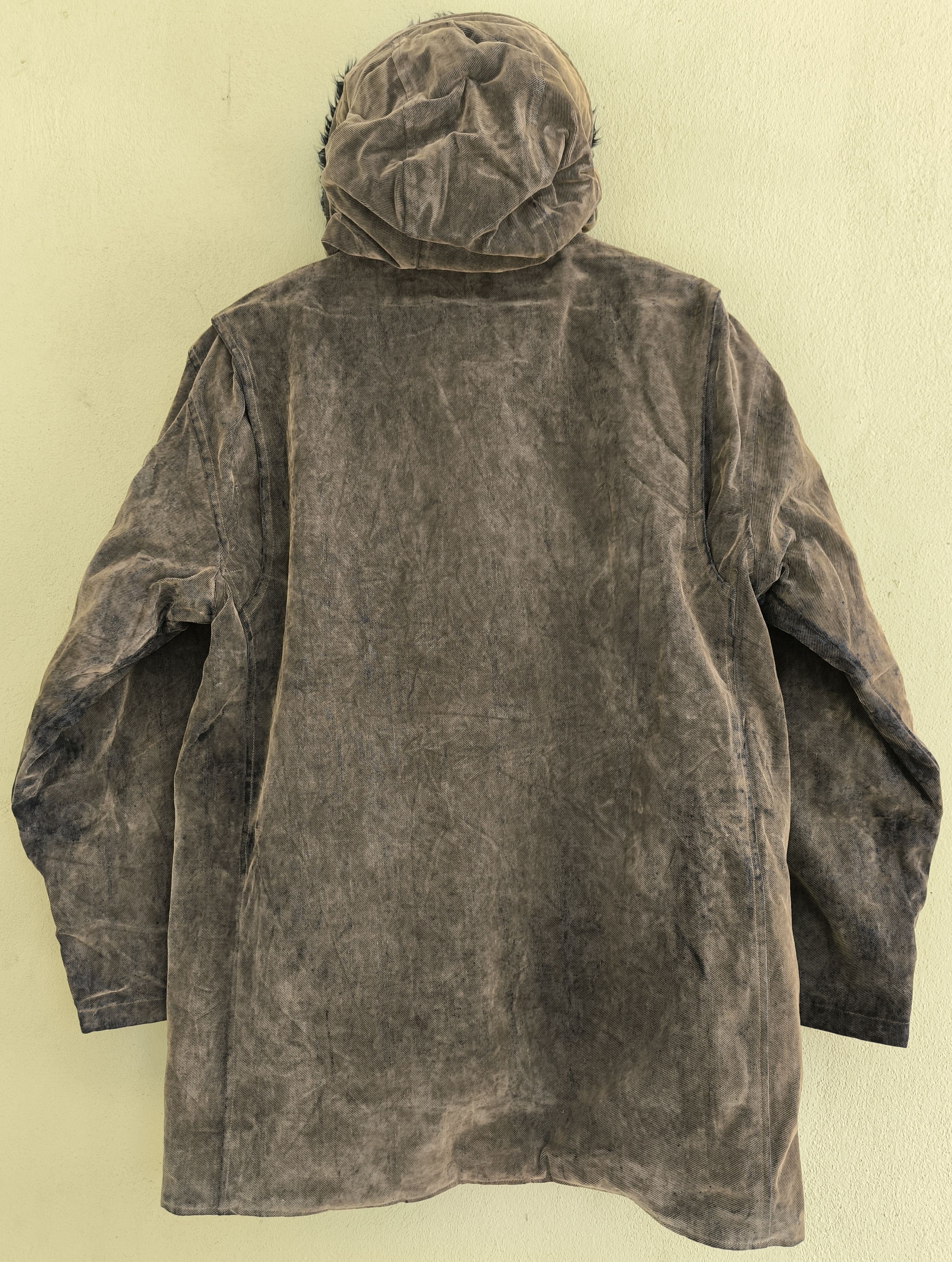 In The Attic IN THE ATTIC fur hoodie distressed waxed jacket Size US L / EU 52-54 / 3 - 9 Thumbnail