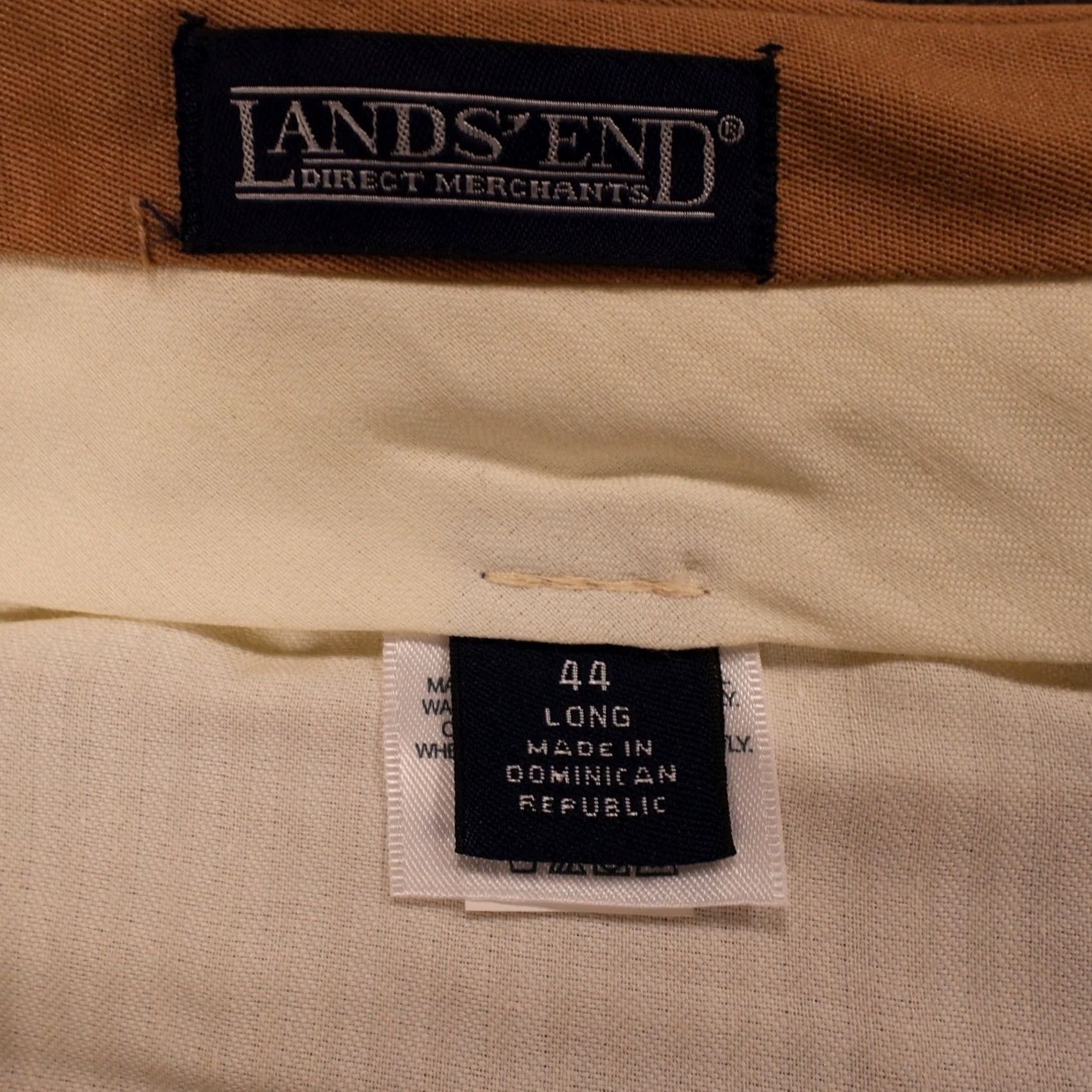 Lands' End Lands End Chino Pants Mens 44 Tan Pleated Cotton Blend Size US 44 / EU 60 - 6 Thumbnail