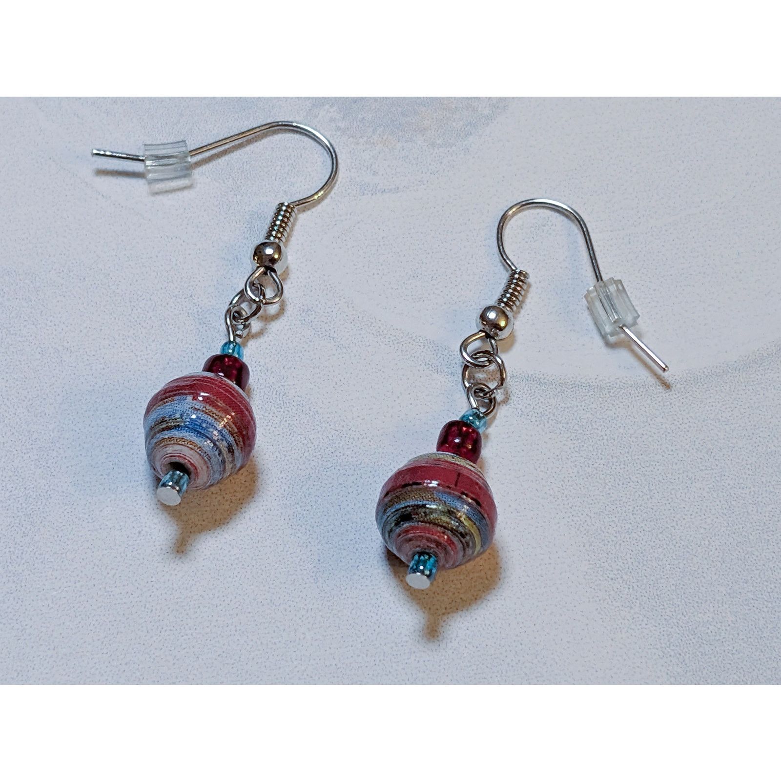 Vintage VTG 1980s 3-Strand Beaded Station Chain & Matching Earrings Size ONE SIZE - 6 Thumbnail