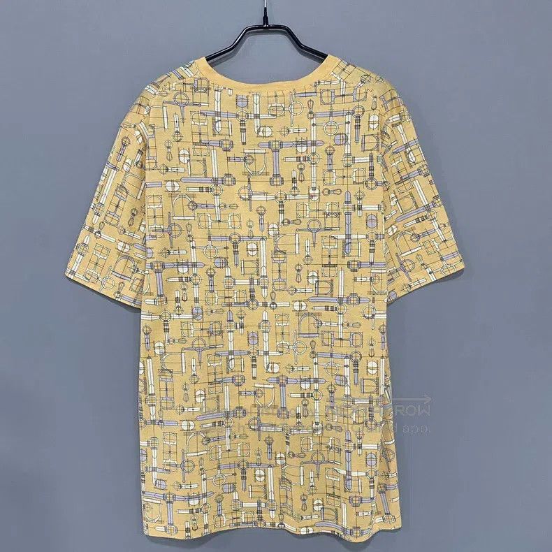 Hermes Hermes Printed Round Neck Short Top Size US XL / EU 56 / 4 - 3 Thumbnail