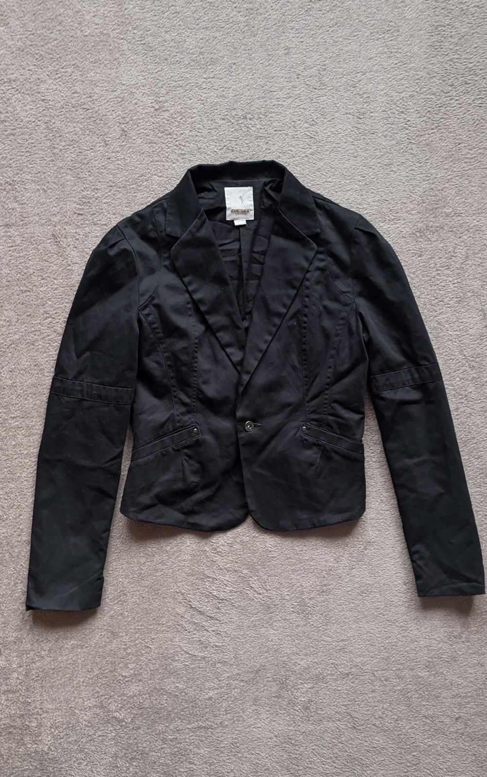 Hysteric Glamour Y2K Diesel vintage Black Cropped Blazer Jacket Size M / US 6-8 / IT 42-44 - 2 Thumbnail