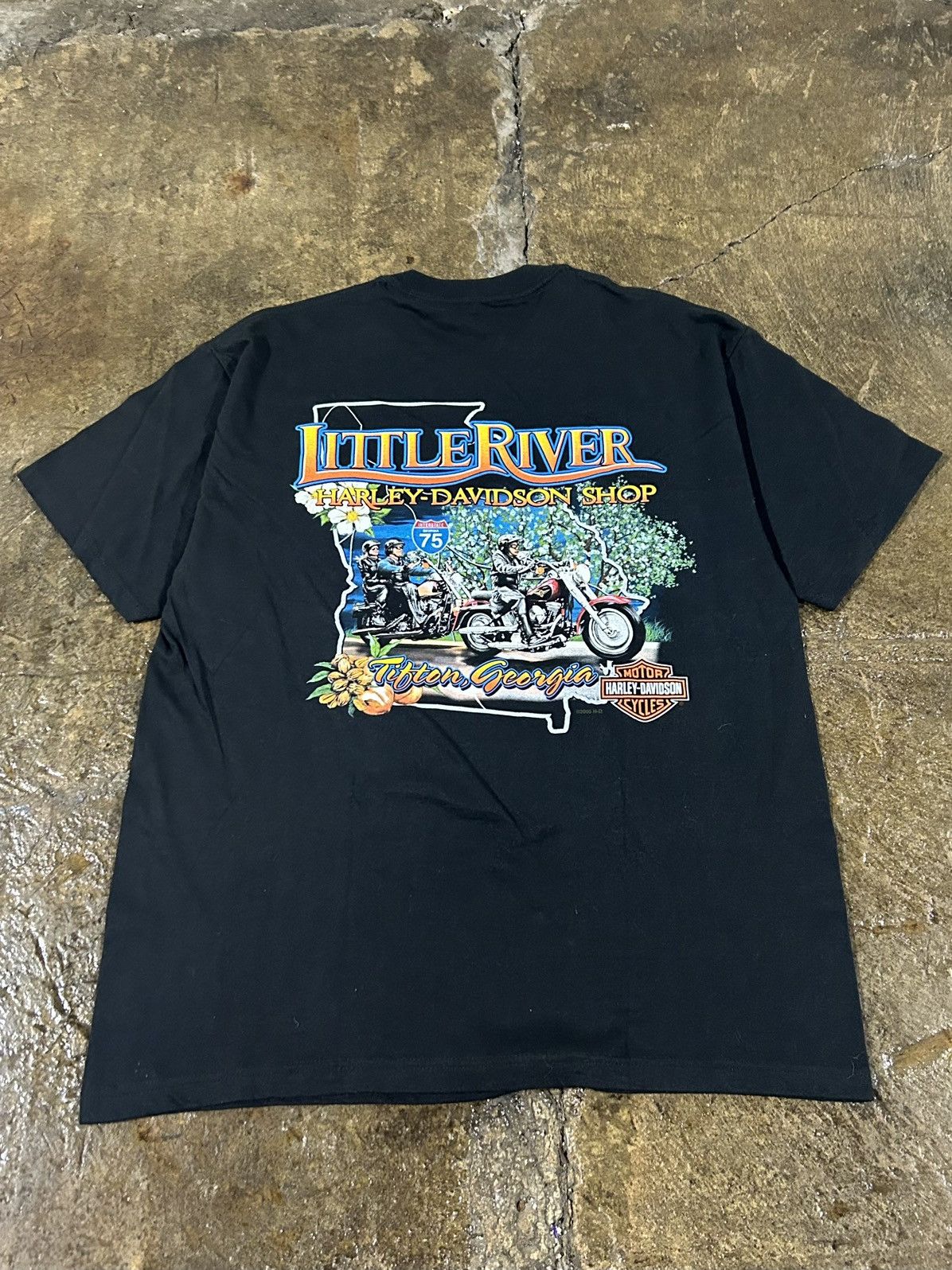 Harley Davidson × Vintage Crazy Vintage Y2K Harley Davidson Flames Hog Biker Tee Shirt Size US L / EU 52-54 / 3 - 6 Thumbnail