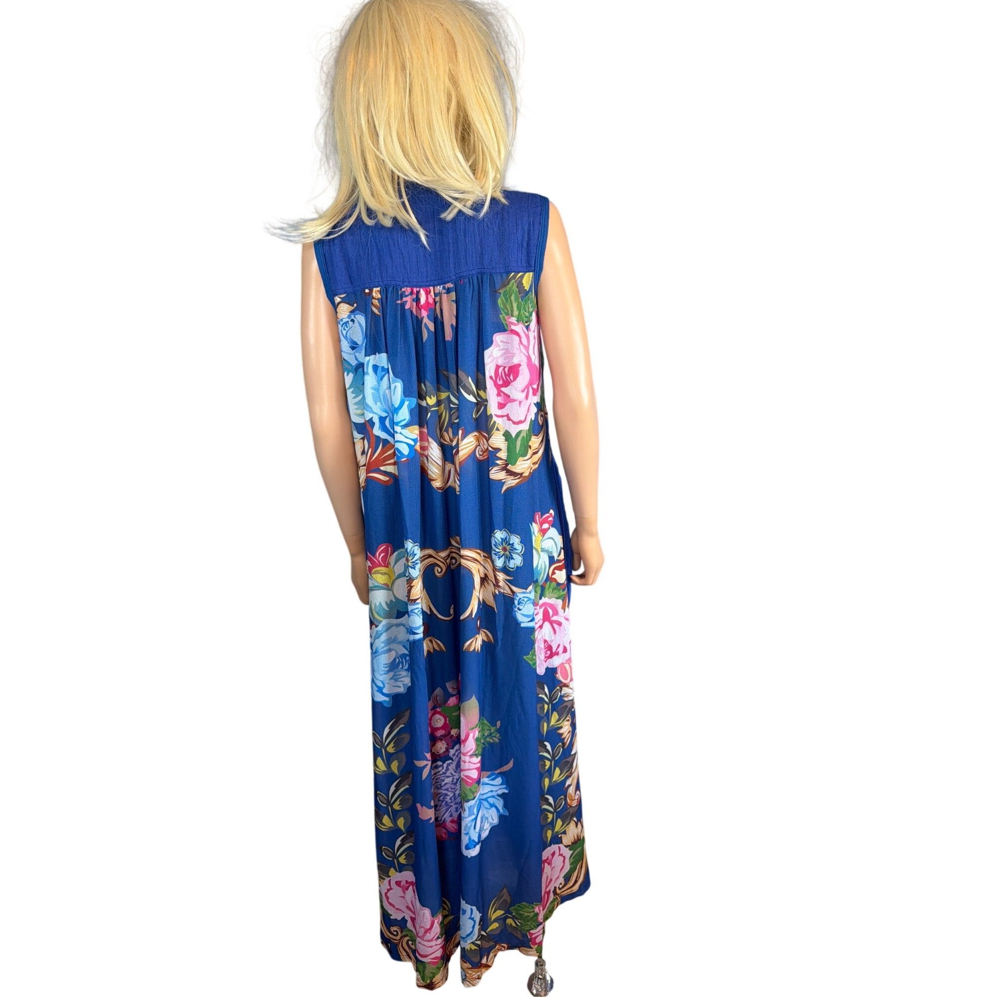 Other NWT Aratta Adonis Blue Embroidered Maxi Duster Shirt Dress S Size S / US 4 / IT 40 - 7 Thumbnail