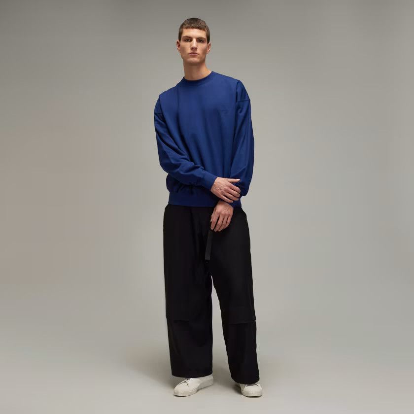 o1s22i1n0125 Soft Cotton Crewneck Sweatshirt in Blue