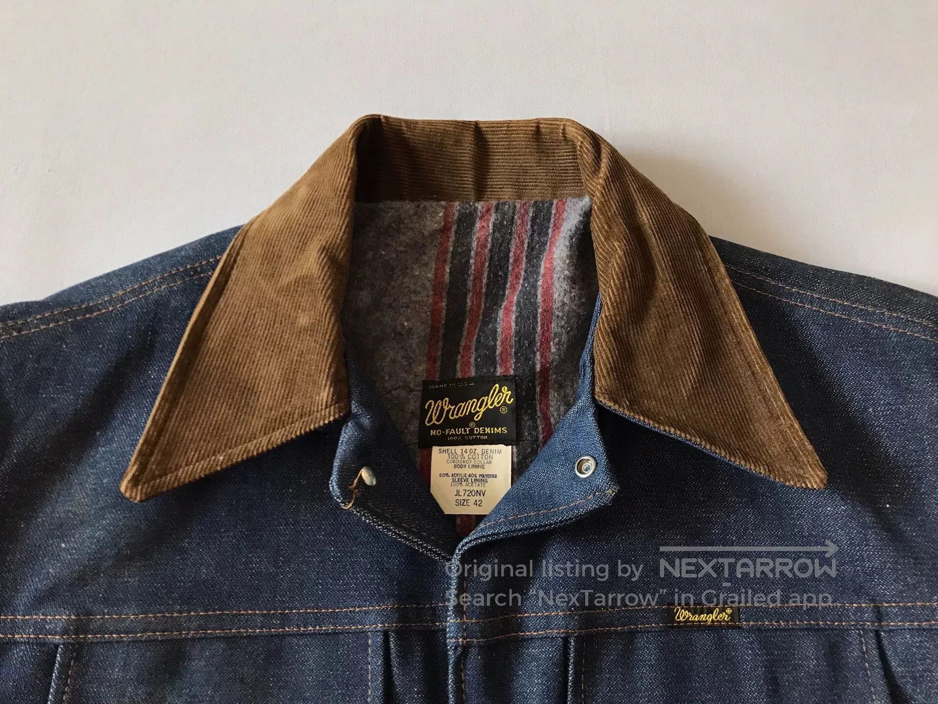 Wrangler 80s Wrangler JL720NV Western Denim Jacket 42. Size US XS / EU 42 / 0 - 8 Thumbnail