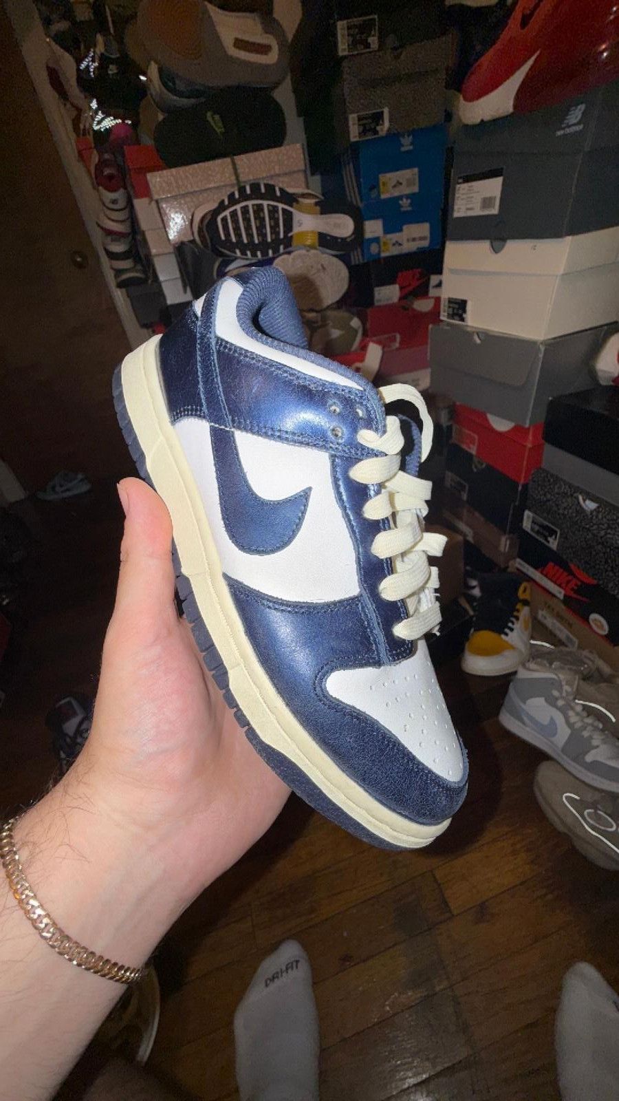 Nike Vintage navy dunk low sz 5m/6.5w Size US 5 / EU 37 - 1 Preview