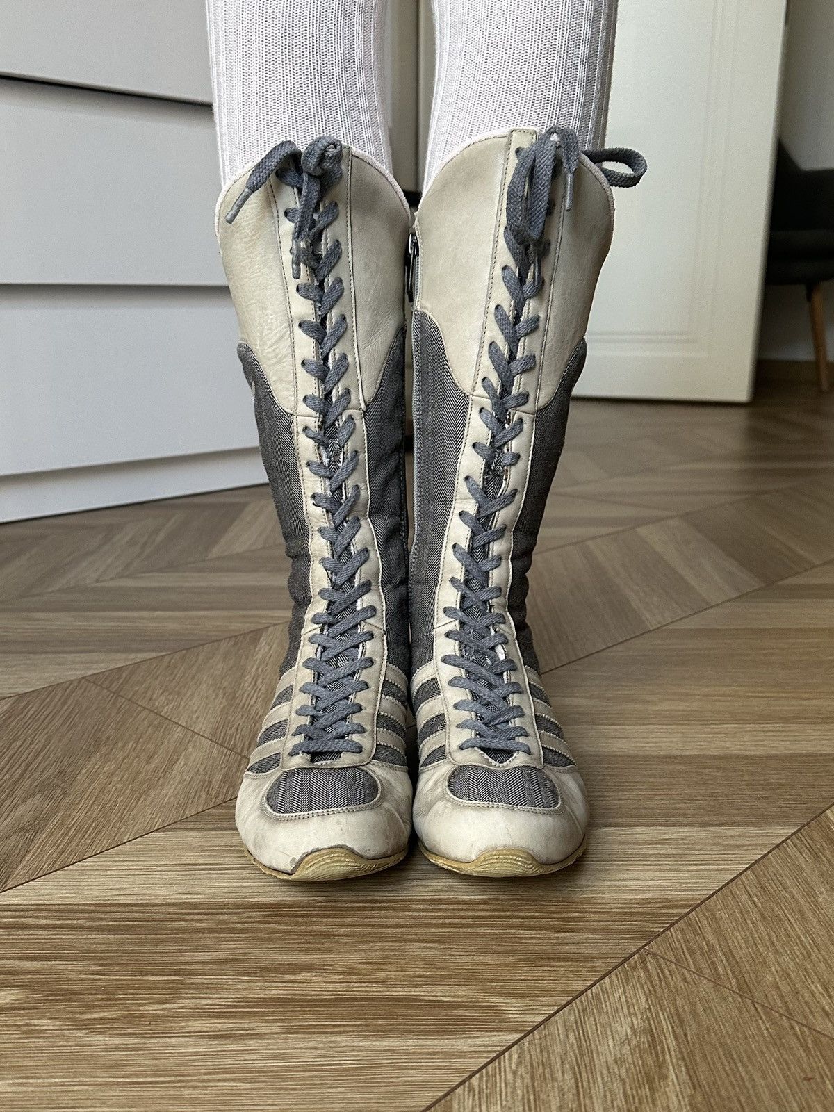 Adidas knee high boots on sale