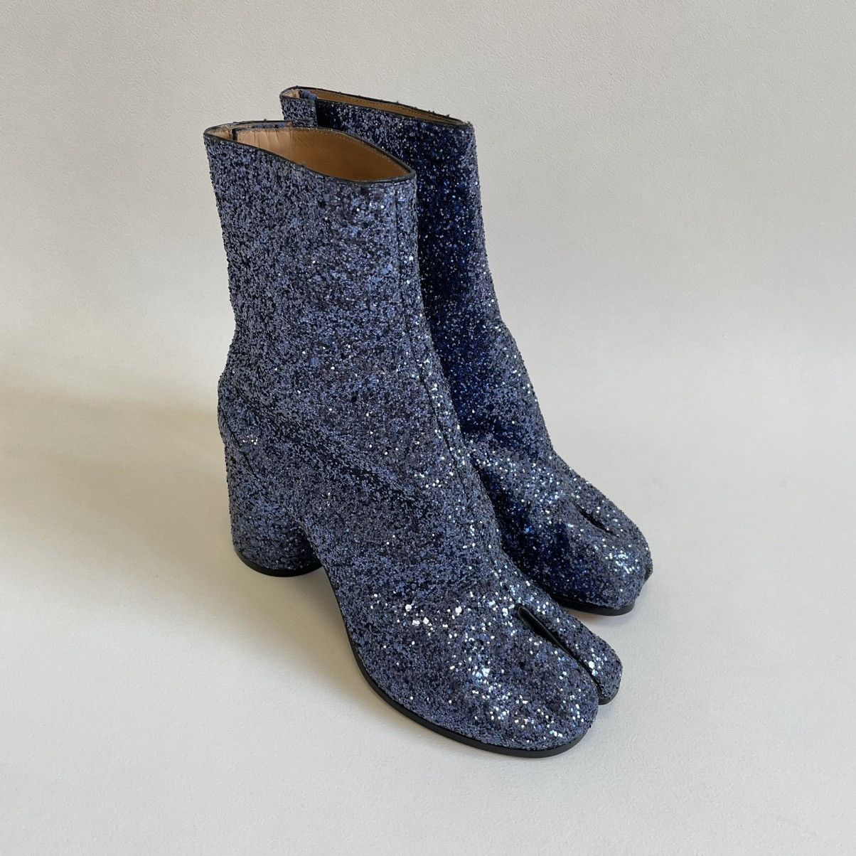 Maison Margiela Metallic Blue Glitter Tabi Boots Size US 6 / IT 36 - 12 Thumbnail