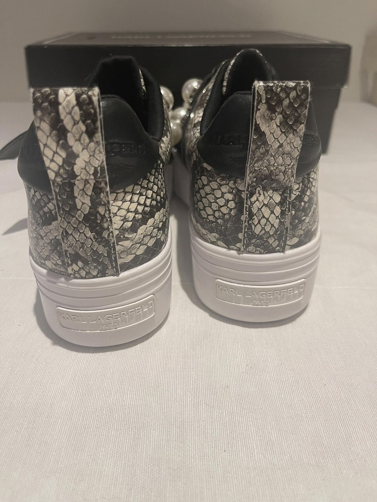 Karl Lagerfeld Karl Lagerfeld Animal Print and Pearls Sneakers Size US 7.5 / IT 37.5 - 5 Thumbnail