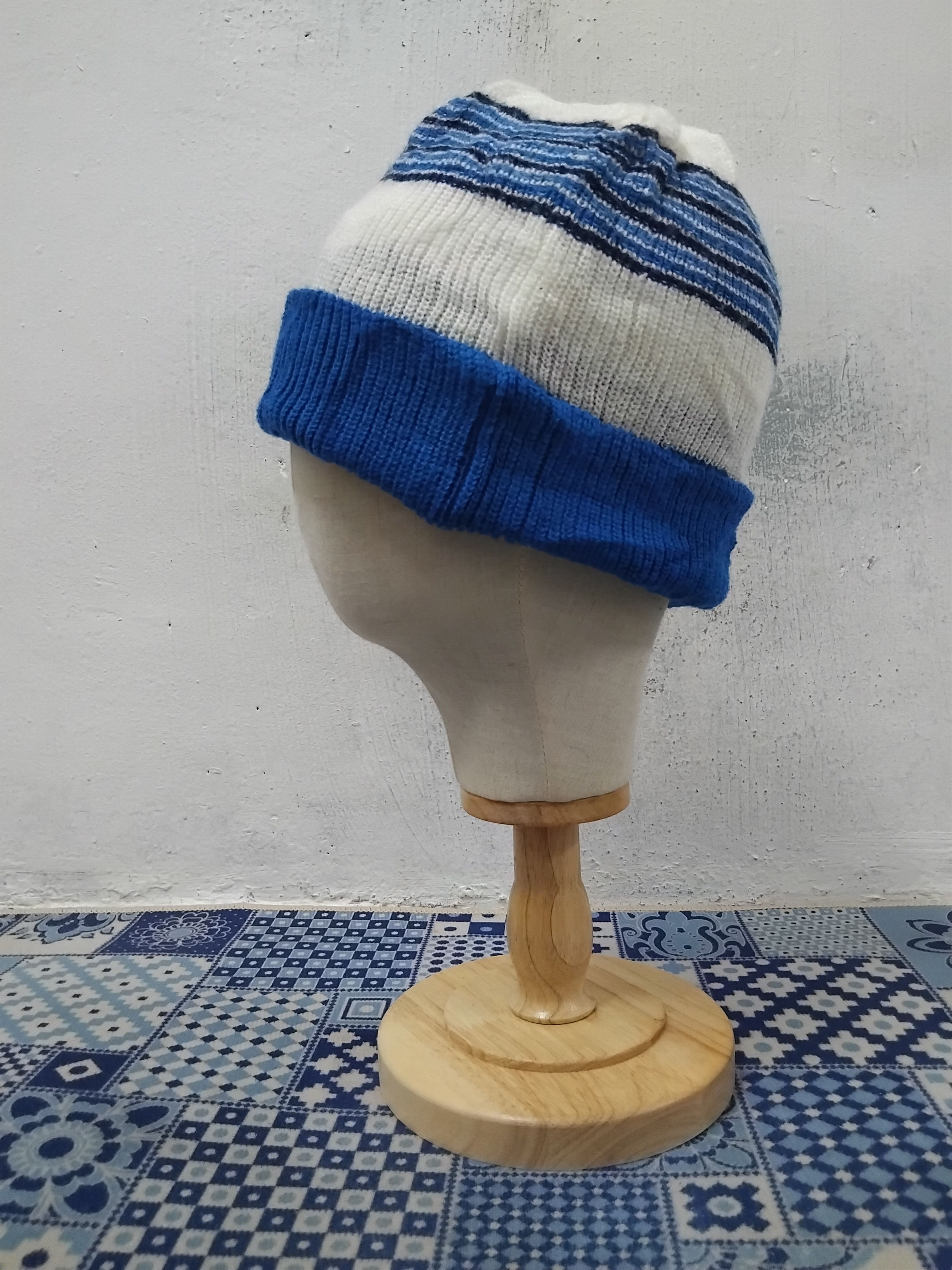 Japanese Brand 💥Unnamed Blue cream colour Japanese style beanie Size ONE SIZE - 3 Thumbnail