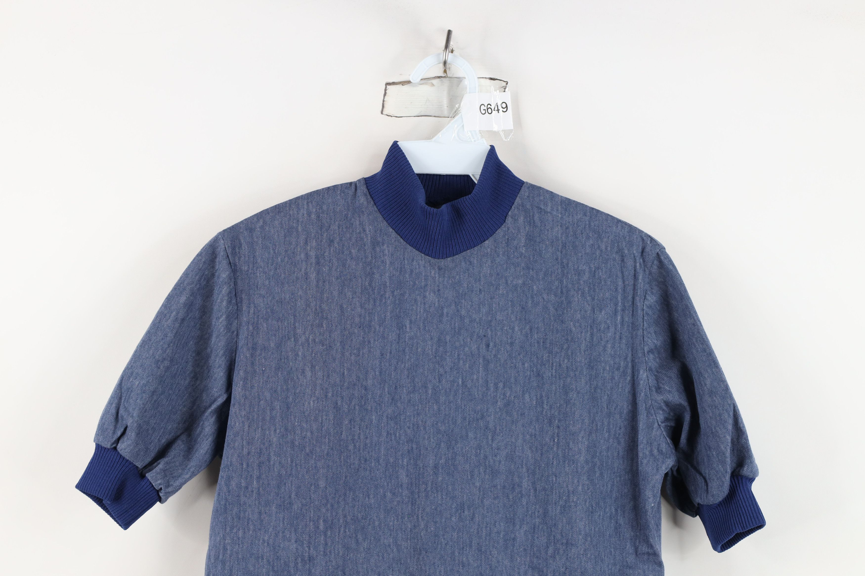 Vintage Vintage 50s 60s Streetwear Mock Neck Ringer T-Shirt USA Size M / US 6-8 / IT 42-44 - 2 Thumbnail