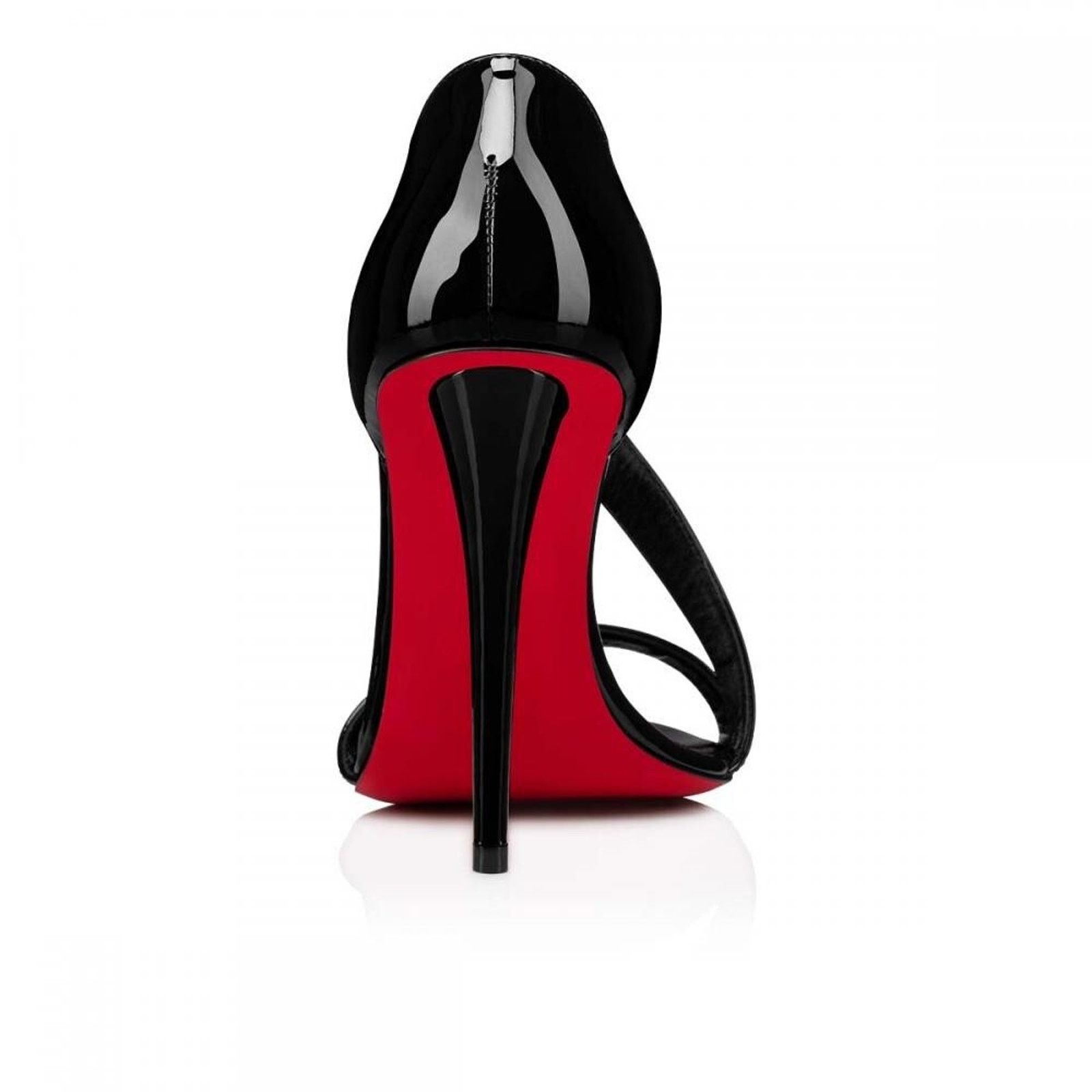 Christian Louboutin Astridal 100 Black Patent Ankle Strap Sandal Heel Pump 41 Size US 11 / IT 41 - 10 Thumbnail