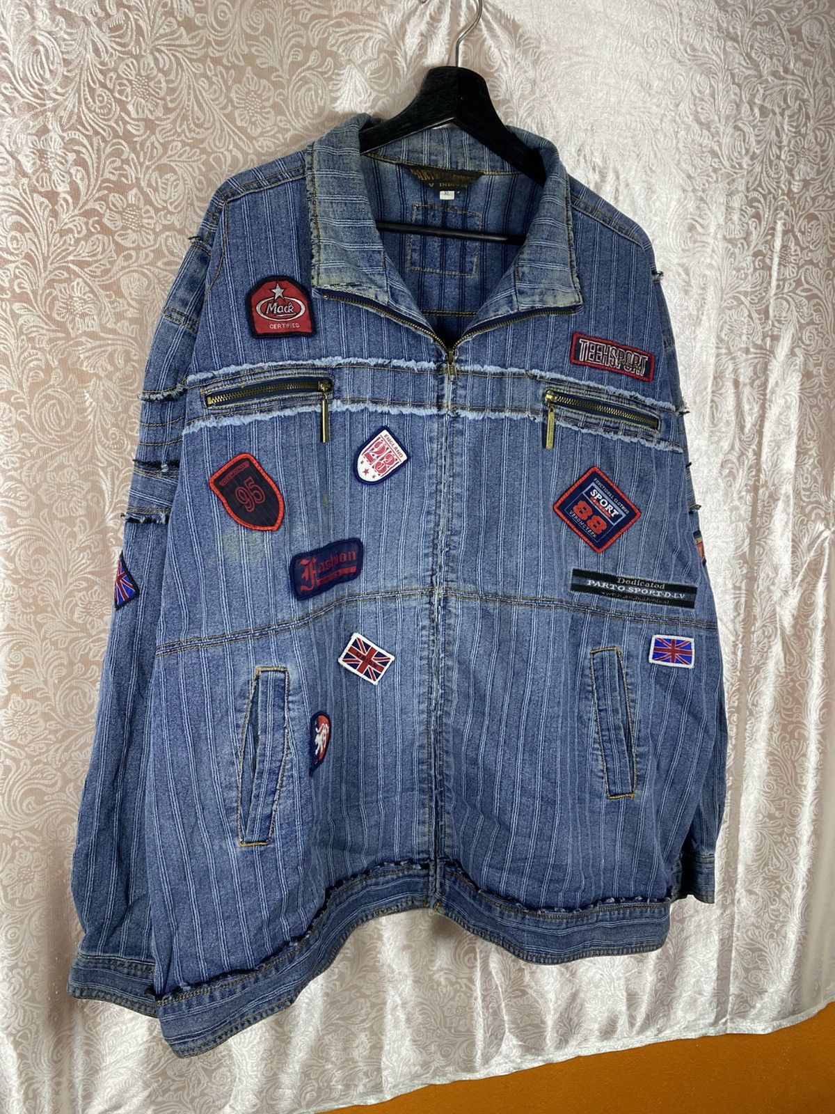 Vintage Vintage Parto Sport Patchwork Denim Jacket Tech Sport Size US XL / EU 56 / 4 - 5 Thumbnail