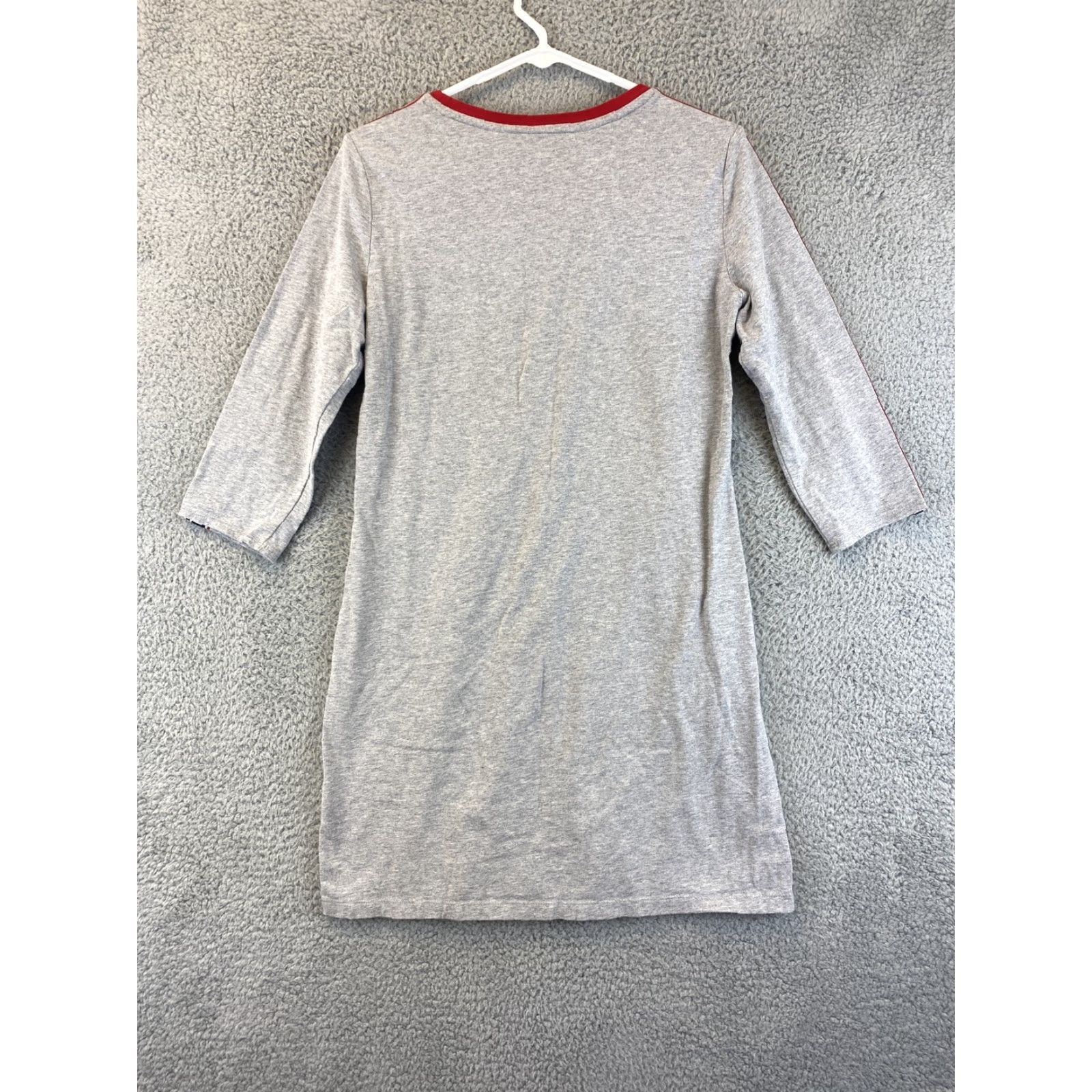Tommy Hilfiger Tommy Hilfiger Women’s Long Sleeve Essential Tee T-Shirt Dress S Gray 58-28 Regular Dress Jersey 100% Cotton Solid Casual Above Knee Length Size S / US 4 / IT 40 - 7 Thumbnail
