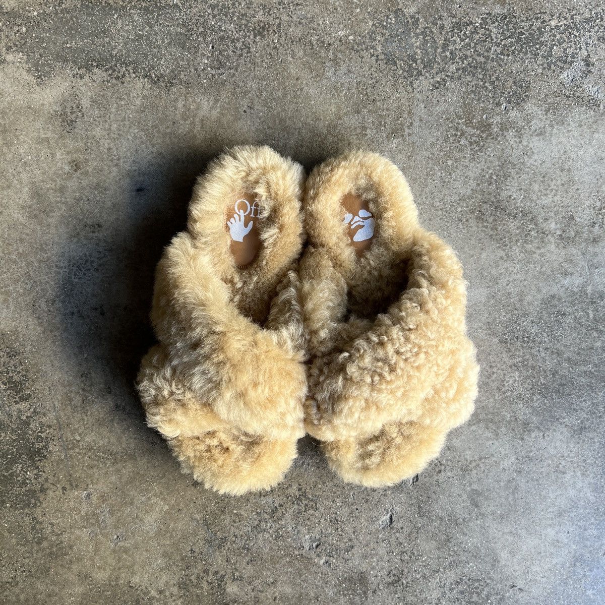 Off-White Rare Terry Fur Off White Sandals Size US 6 / IT 36 - 1 Thumbnail