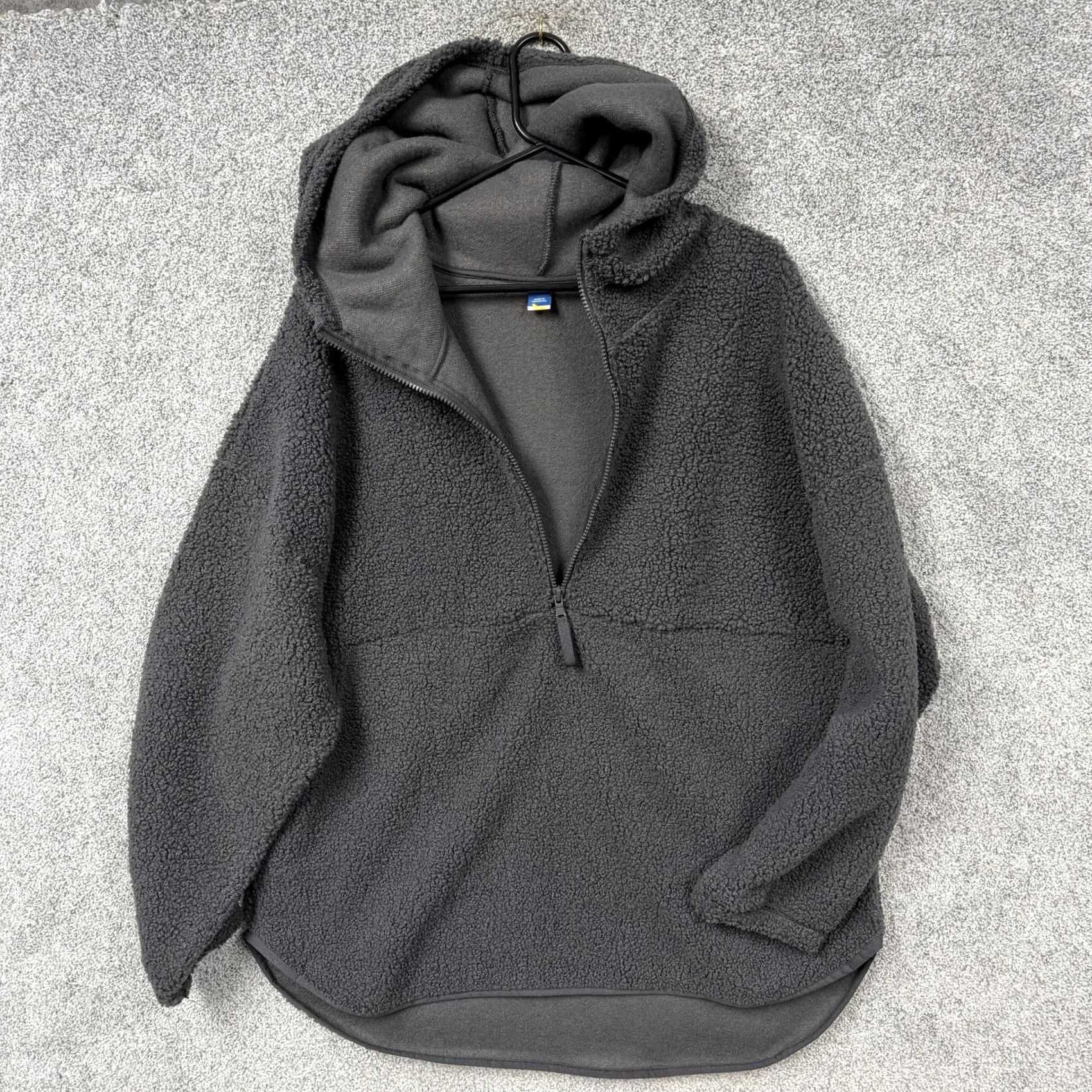 Old Navy VINTAGE Old Navy Sherpa Tunic Hoodie XL Gray 1/2 Zip Fleece Winter Gorpcore Women XL Gray PanthER Panther 1/2 Zip Hoodie Tunic Size XL / US 12-14 / IT 48-50 - 7 Thumbnail